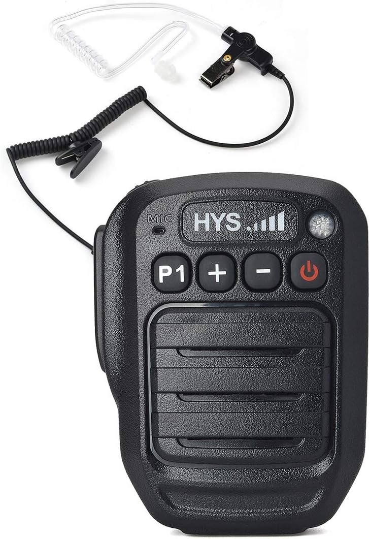 HYS Bluetooth Microphone for Zello App, Wireless Mic with PTT – IP66 Waterproof