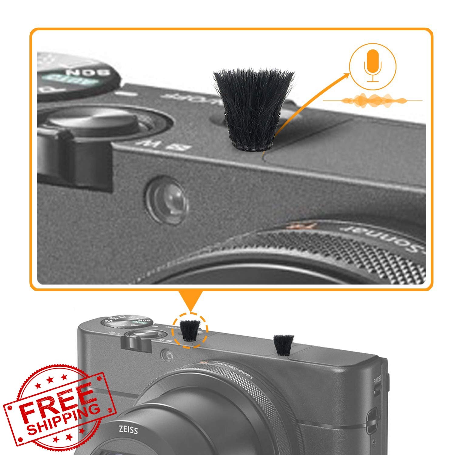 SUNMON Camera Mic Windscreen 0.4/0.6 CM 10 Pack
