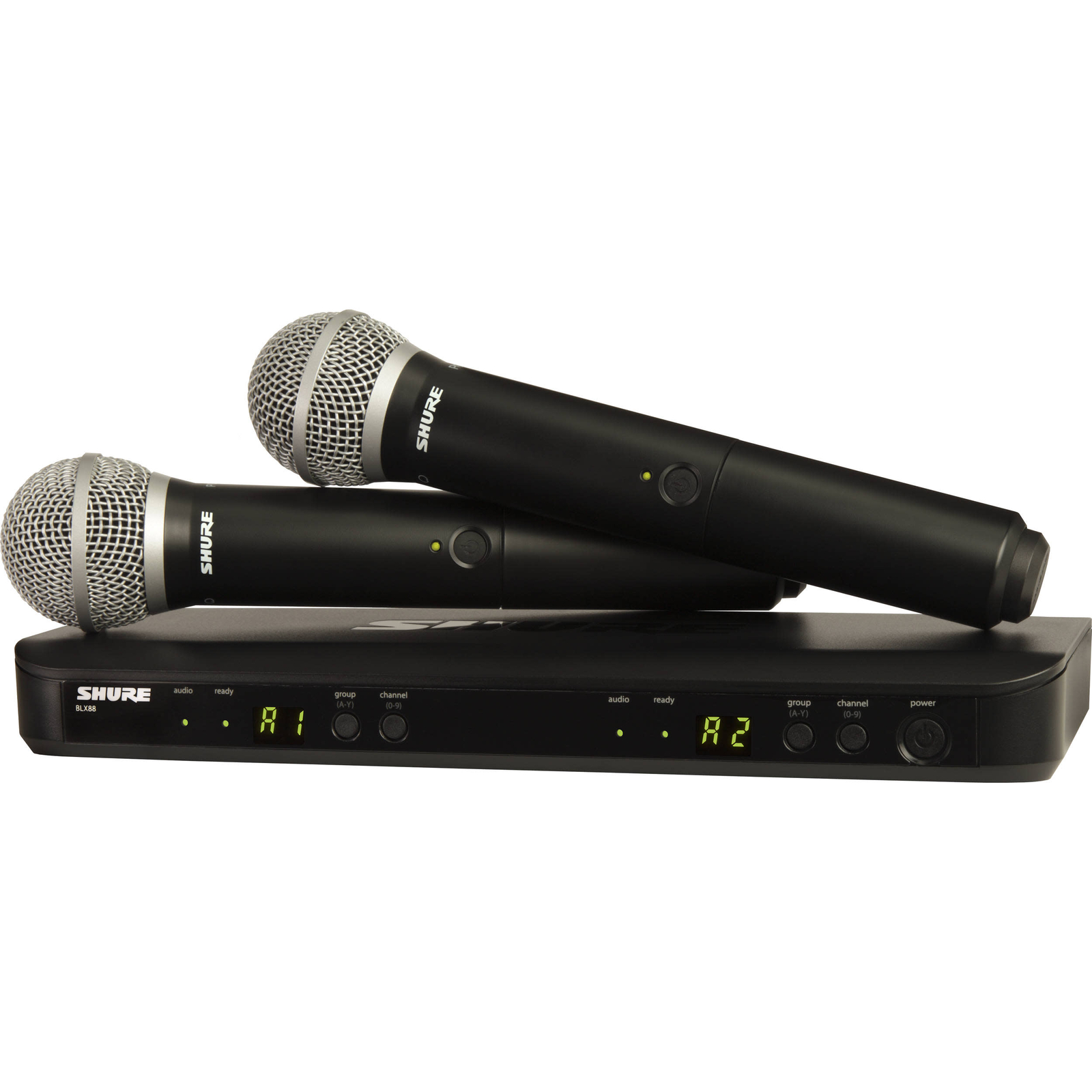 Shure BLX288/PG58 Dual Channel Wireless Handheld Microphone System, H9 Band