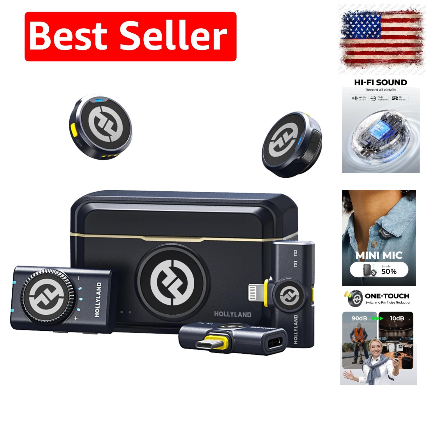 Lark M2 Wireless Microphone for iPhone/Camera/Android/PC, 48kHz/24-bit High F…