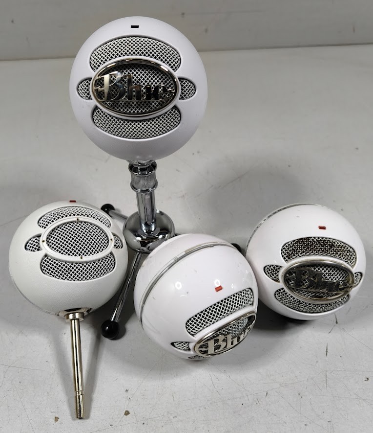 LOT OF 4 Blue Snowball Microphone Used Working