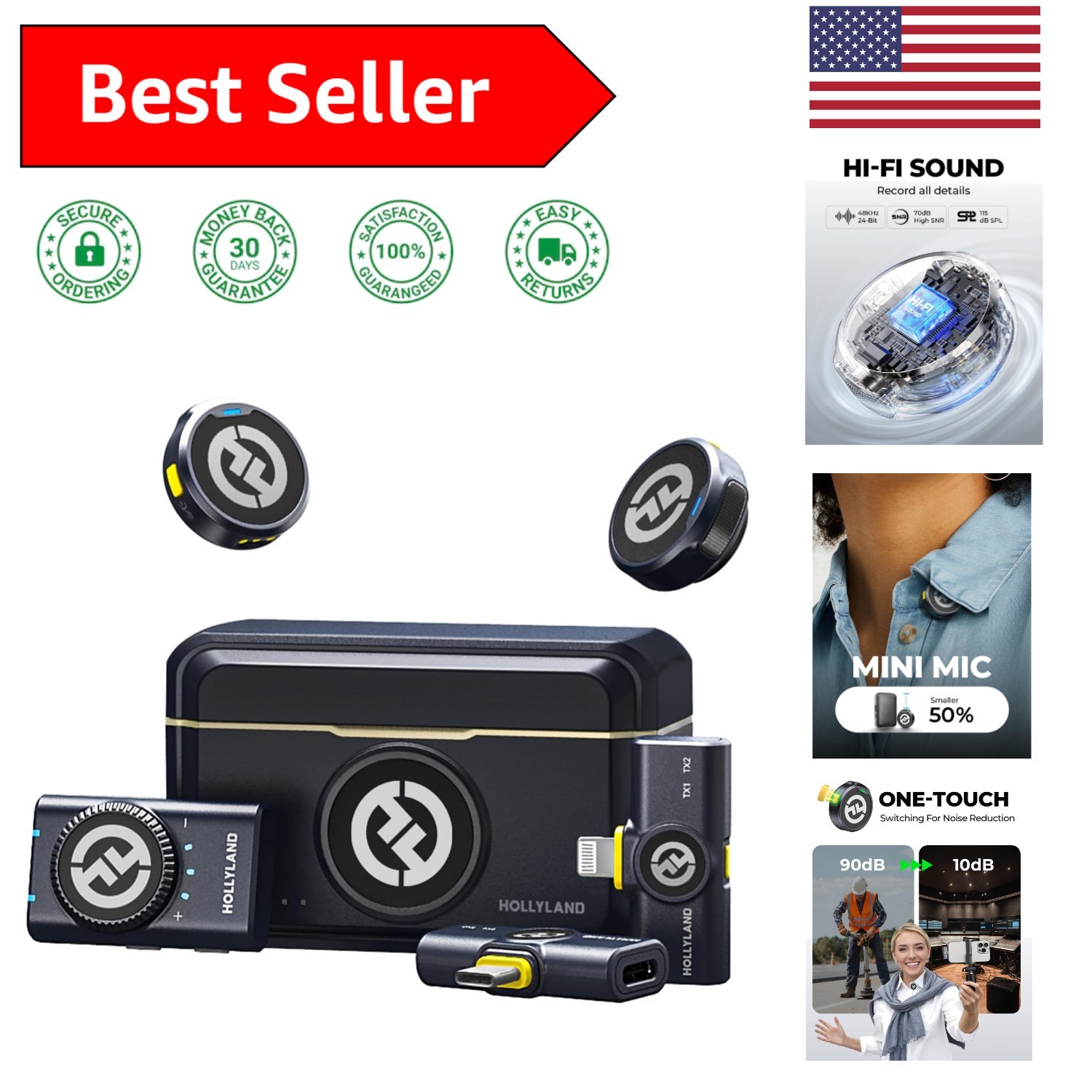 Lightweight Lark M2 Wireless Mic – 40h Battery Life, Compatible with All Devices