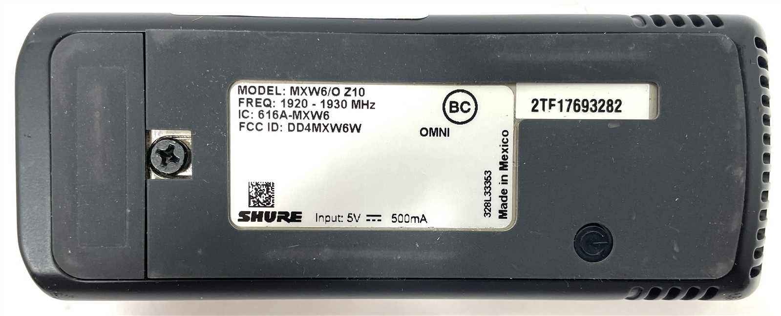 LOT OF 2 Shure MXW6/O Z10 Wireless Microphone Microflex Transmitter 1920-1930MHz