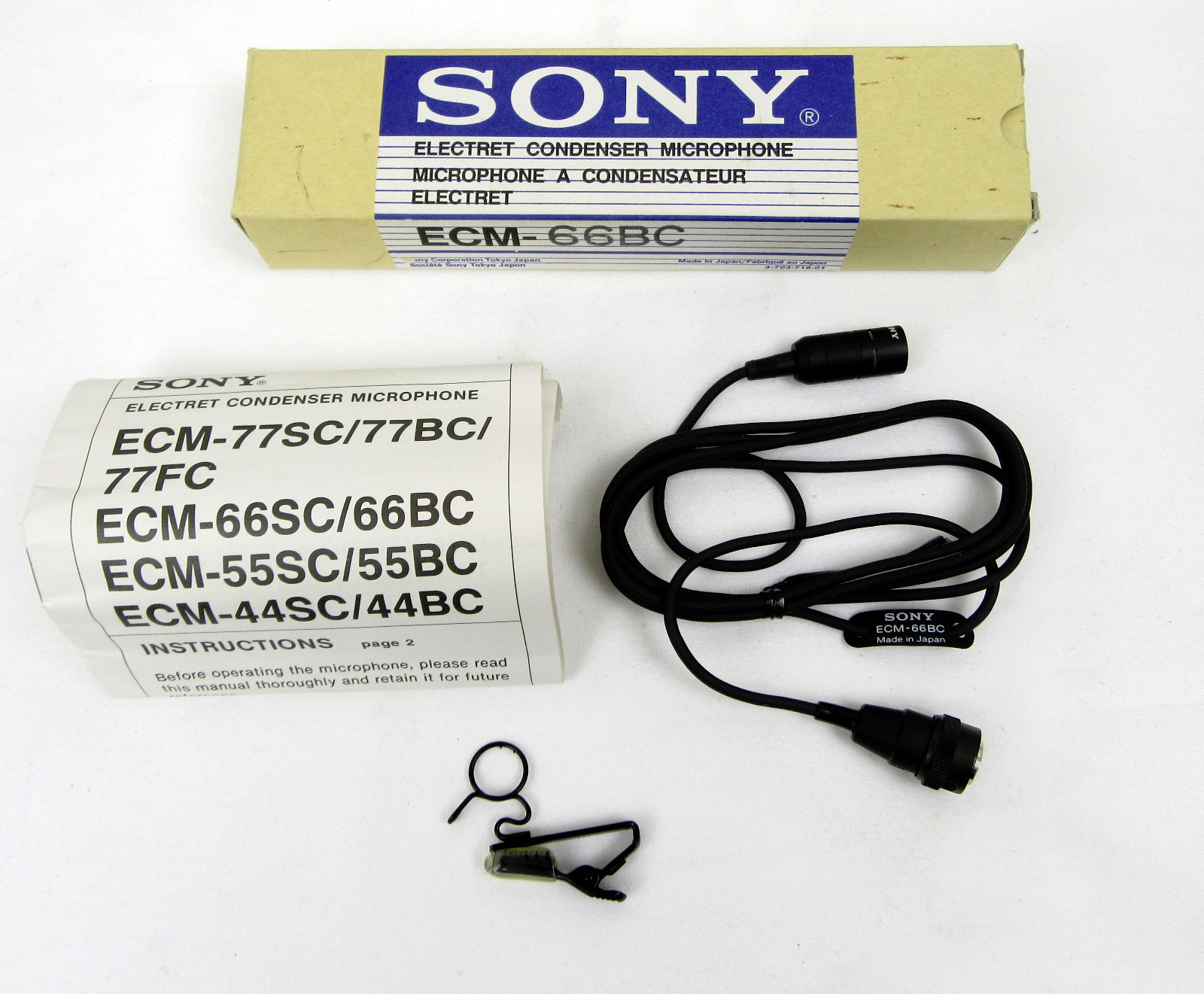 Sony ECM-66BC Condenser Microphone – New Old Stock, Free Shipping