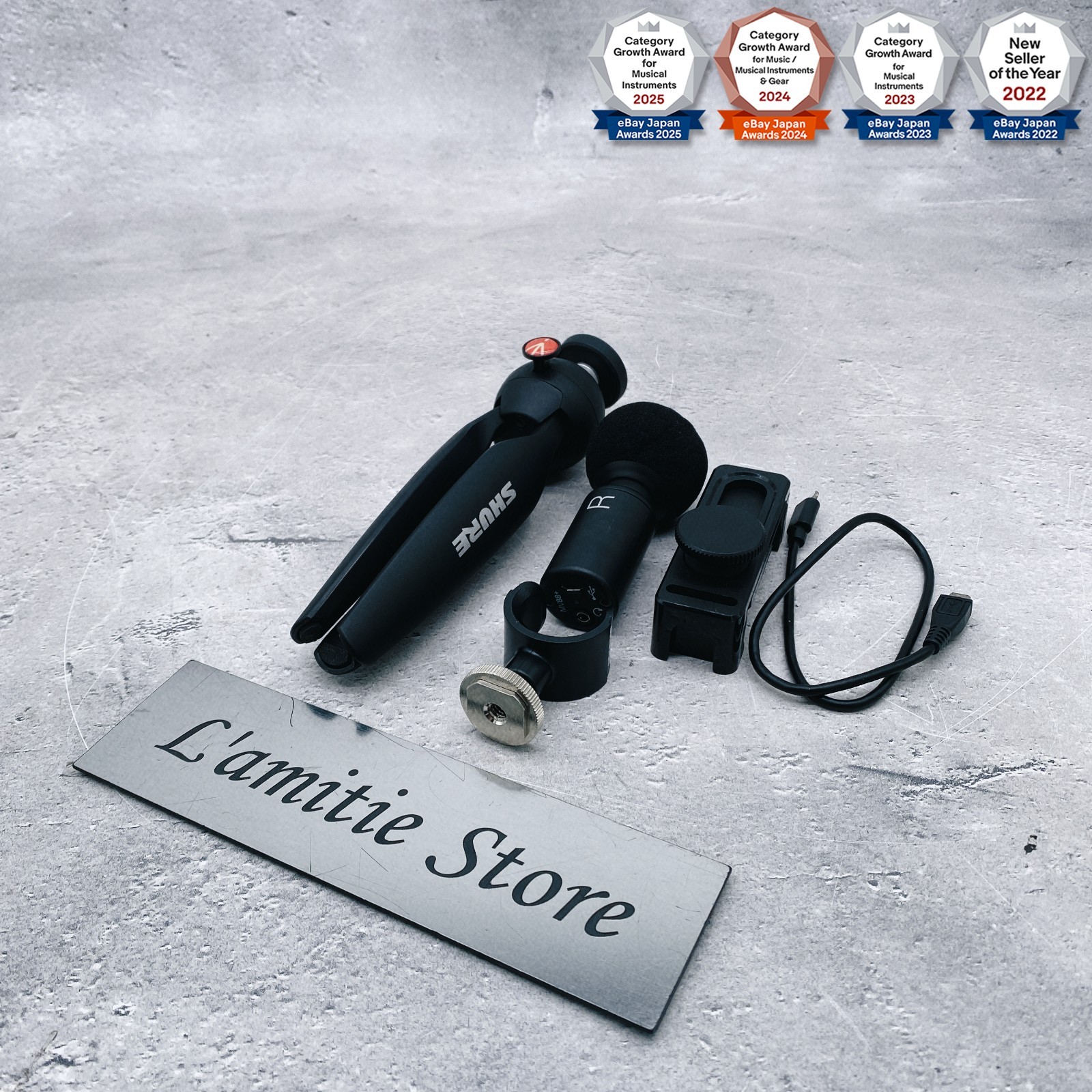 Shure MV88+ Video Kit Digital Stereo Condenser Microphone USB Black Audio Japan