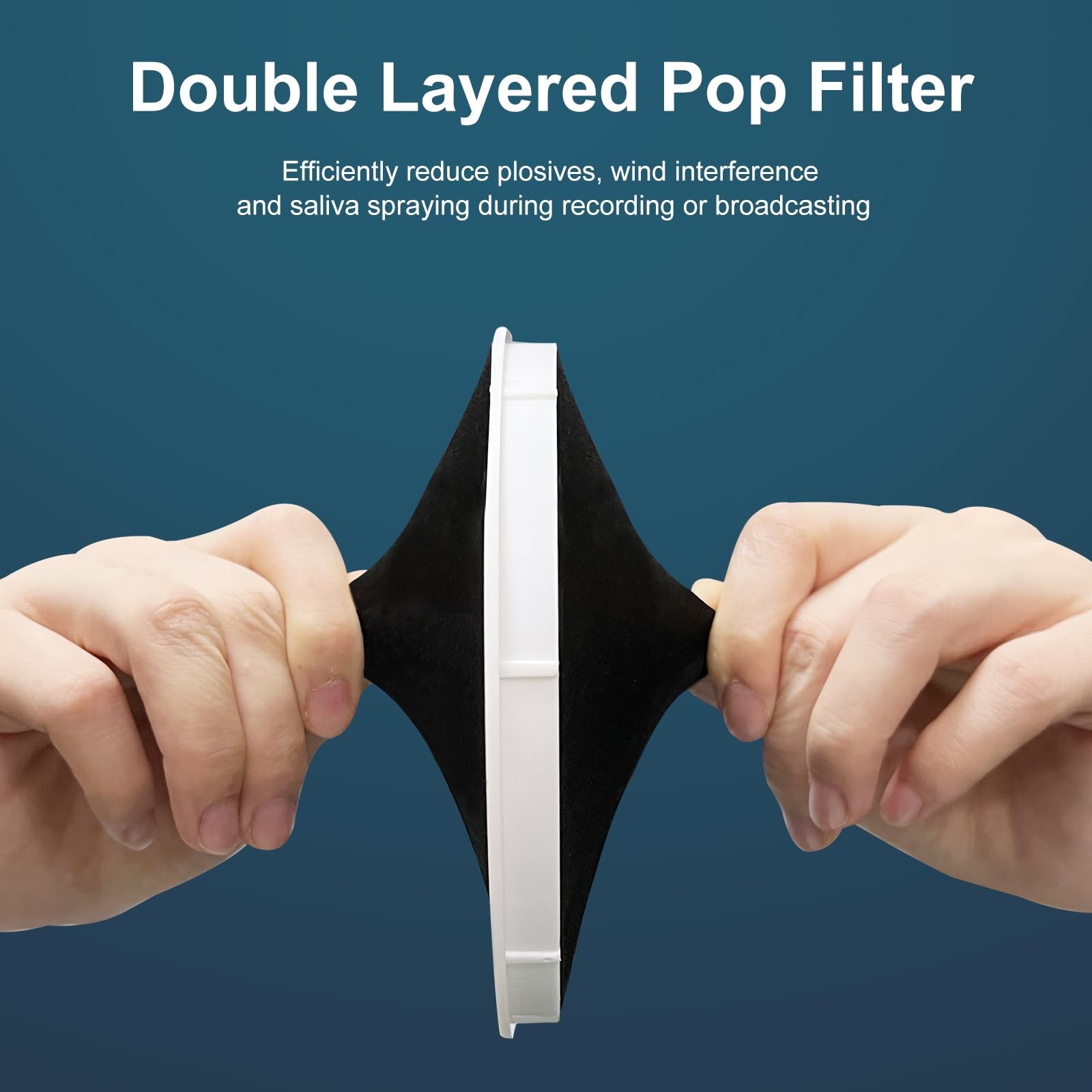 Professional Microphone Isolation Ball with 2-Layered Pop Filter, High Density