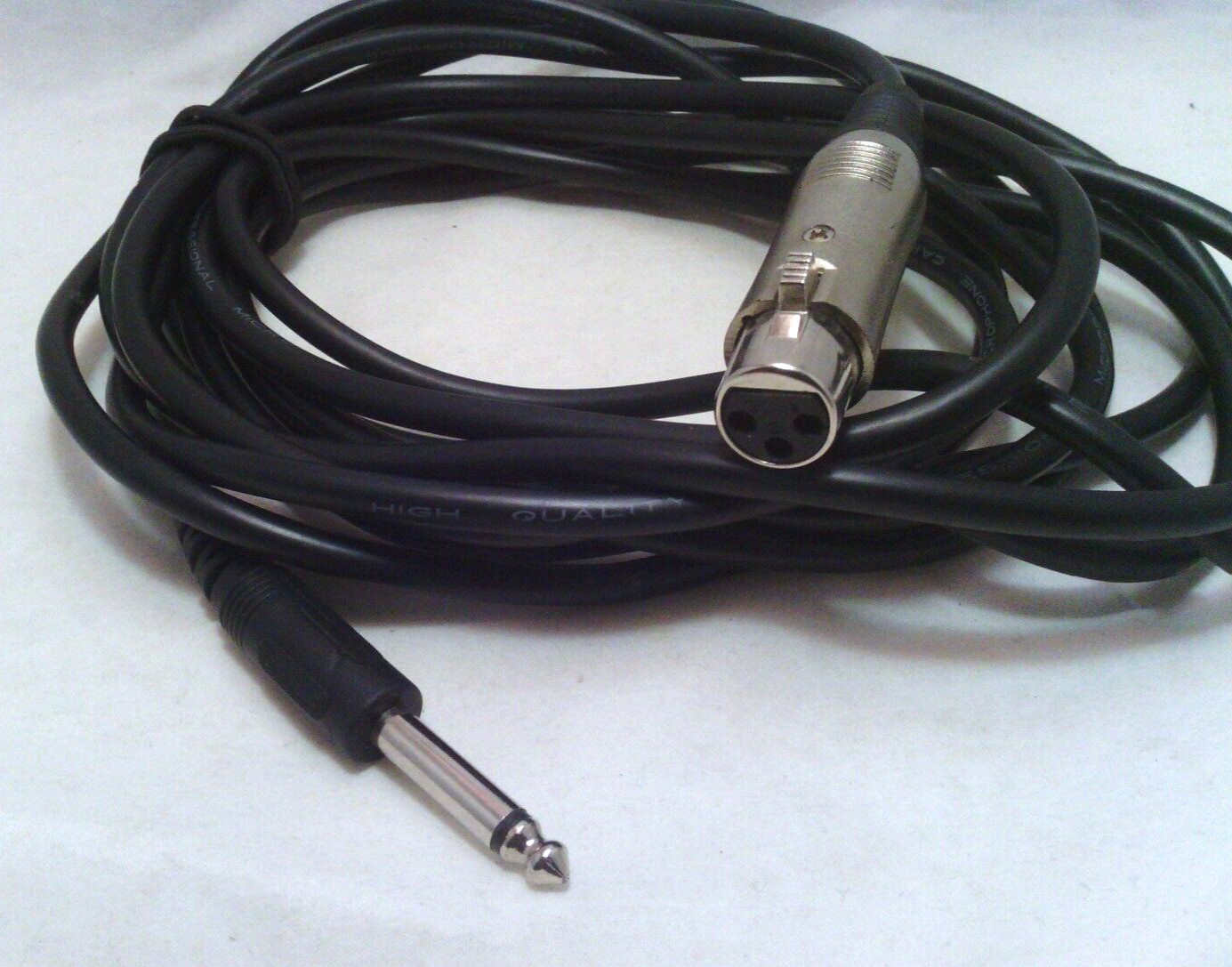 Nady Systems – Microphone and Cable – Black 1/4″ male plug Fully tested, works.