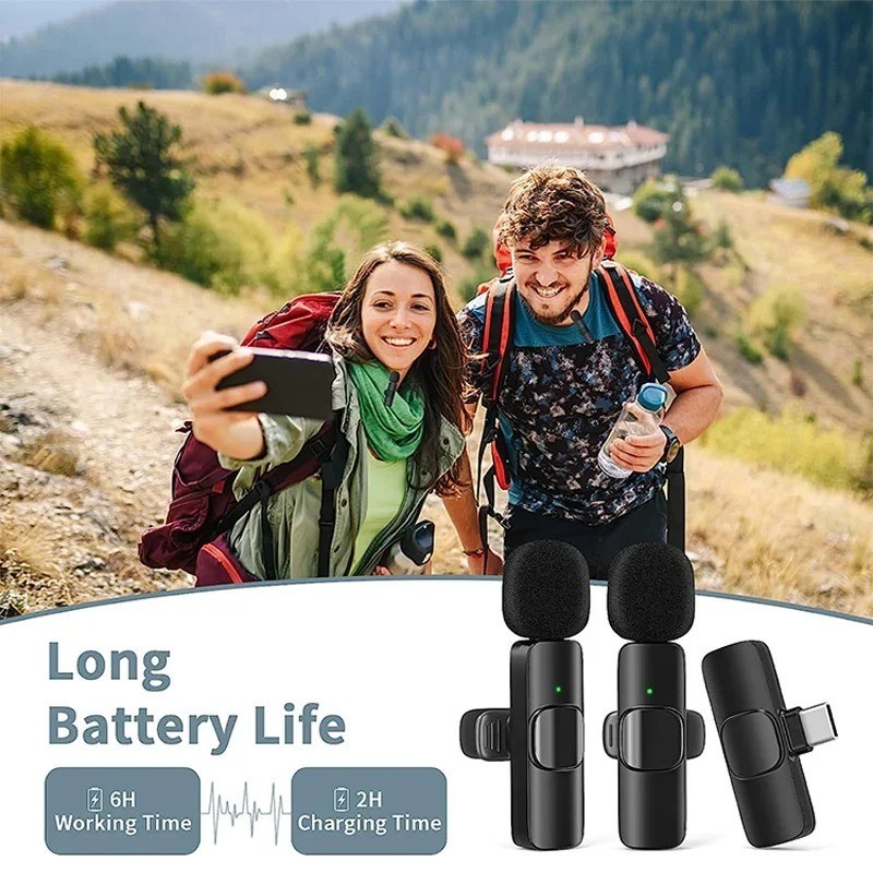 Lavalier Wireless Bluetooth Mic – Portable Mini Microphone for Type-C
