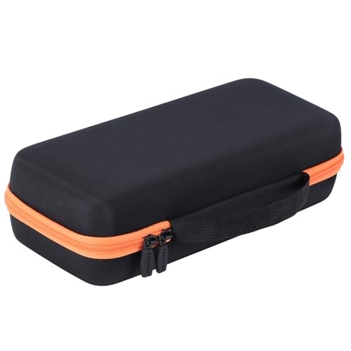 Hard EVA Microphone Case Compatible with JBL Wireless Black with Orange Zipper