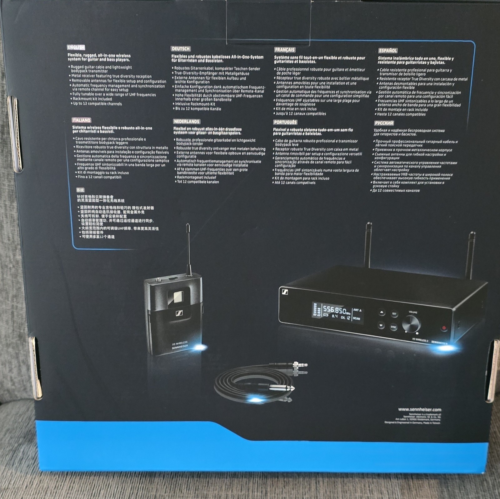 Sennheiser XS Wireless 2 Wireless Instrument System Receiver & Bodypack Black