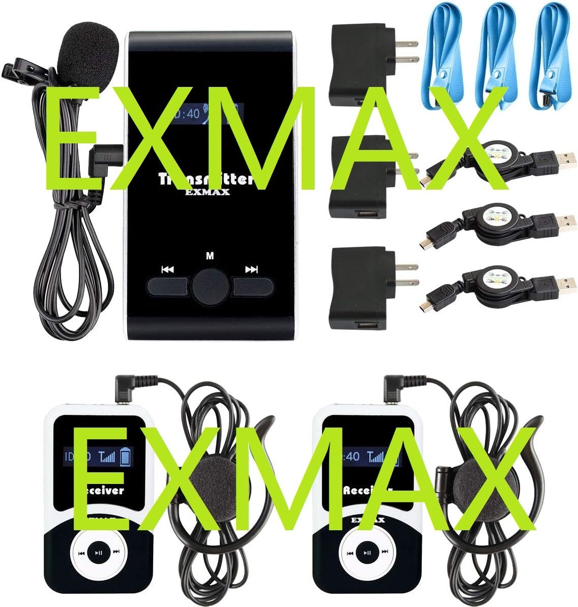 EXMAX EX-100 Wireless Tour Guide System For Church Translation Simultaneous