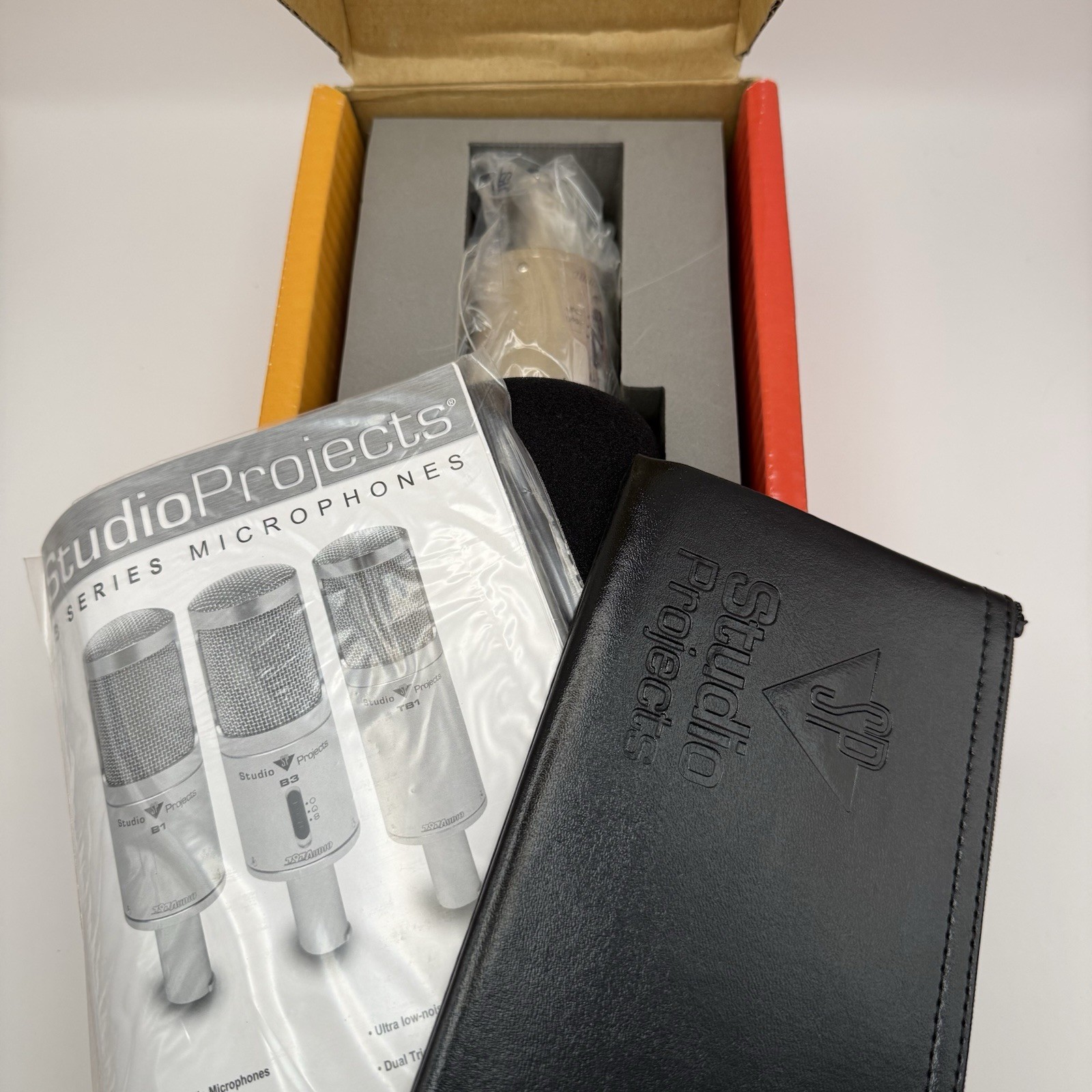 Studio Projects B1 Single Diaphragm Condenser Microphone Silver Clean Open Box