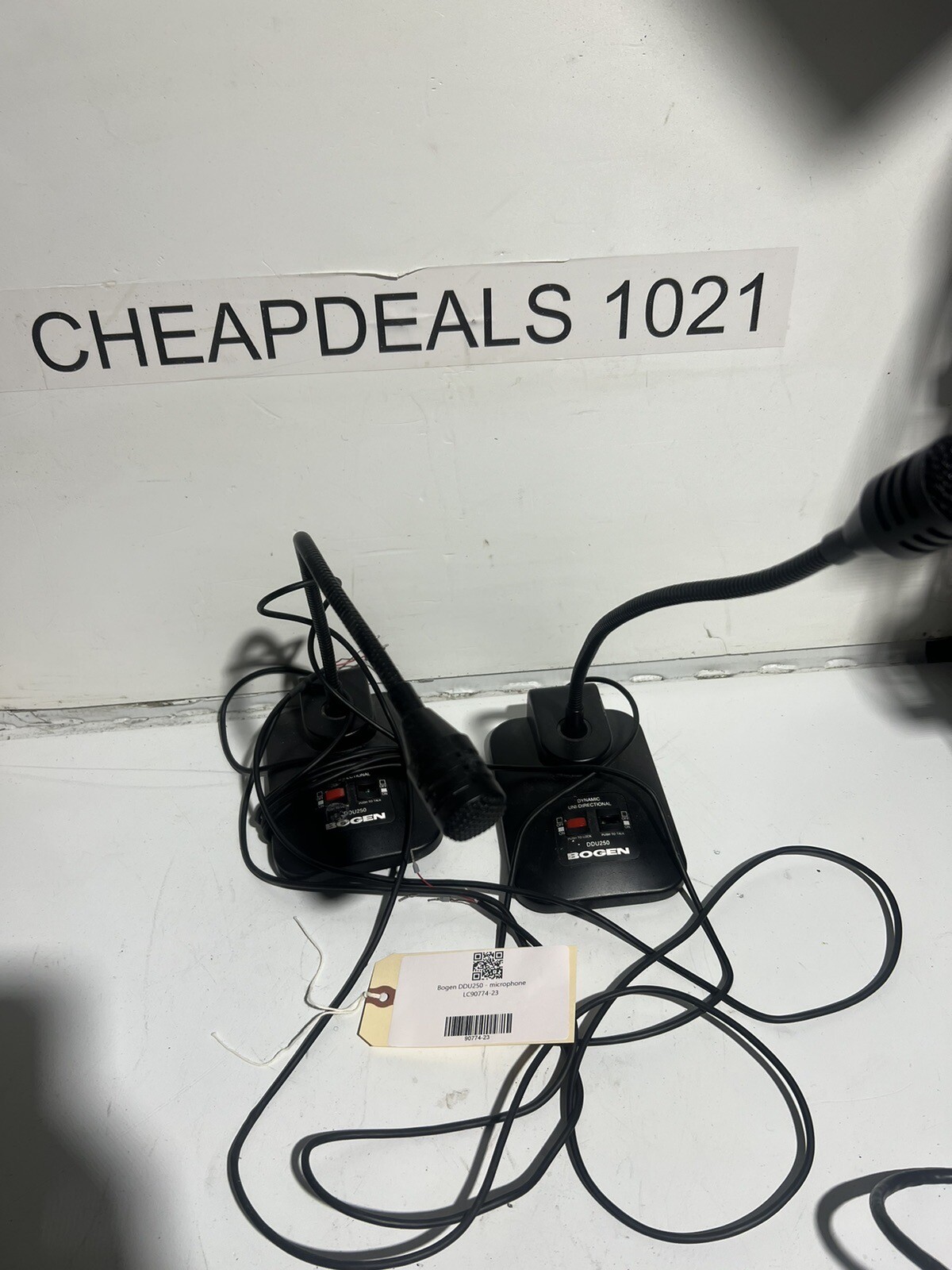Bogen Desktop DDU250 Dynamic Cable Microphone Uni-Directional 90774-23