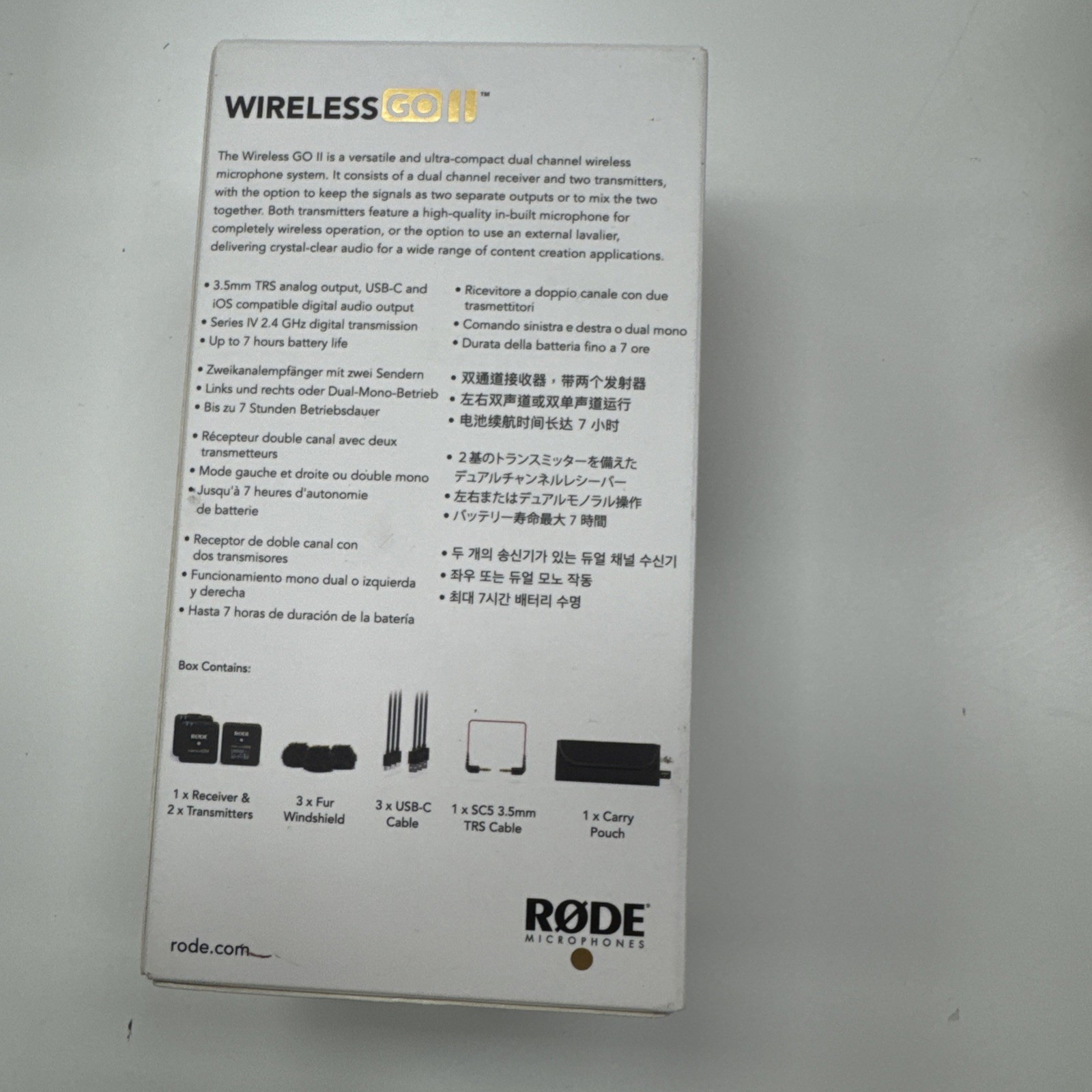 Rode Wireless GO II Wireless Microphone System (RODE WIGOII) NEW