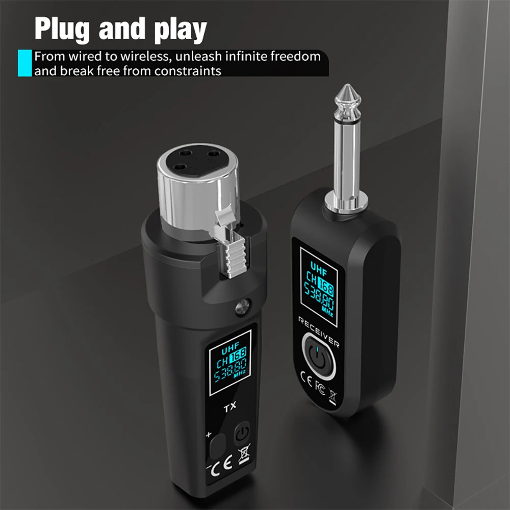 Sistema micrófono inalámbrico 2.4G adaptador transmisor receptor XLR