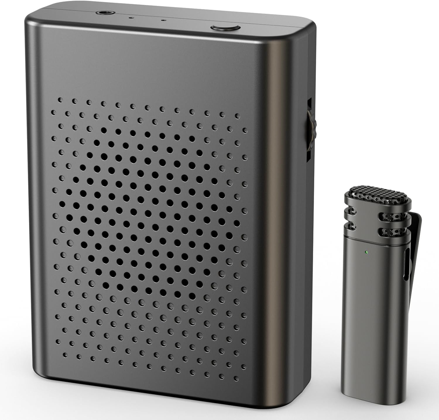 Wireless Voice Amplifier with Wireless Lavalier Microphone, PA System, Portable