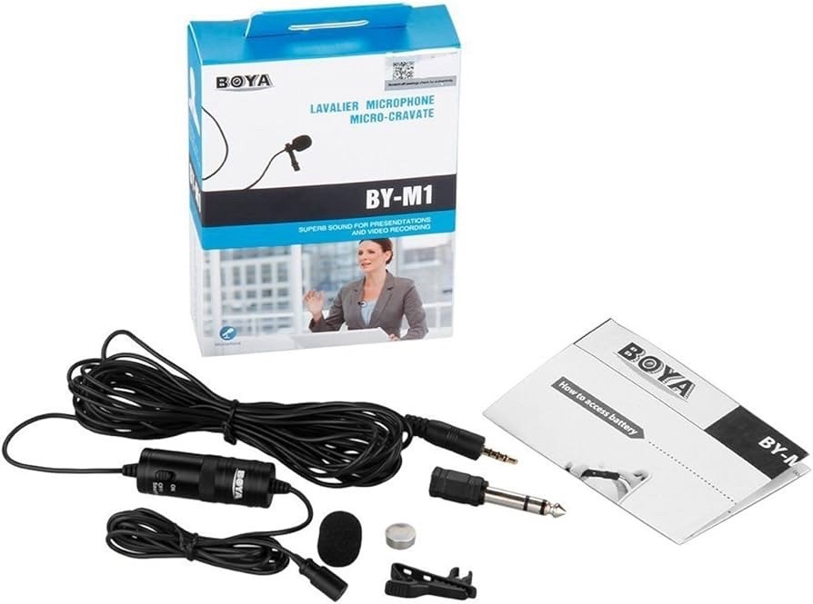 BOYA BY M1 ORIGINAL Omni Lavalier Microphone for Canon DSLR PC Smart Phones NEW