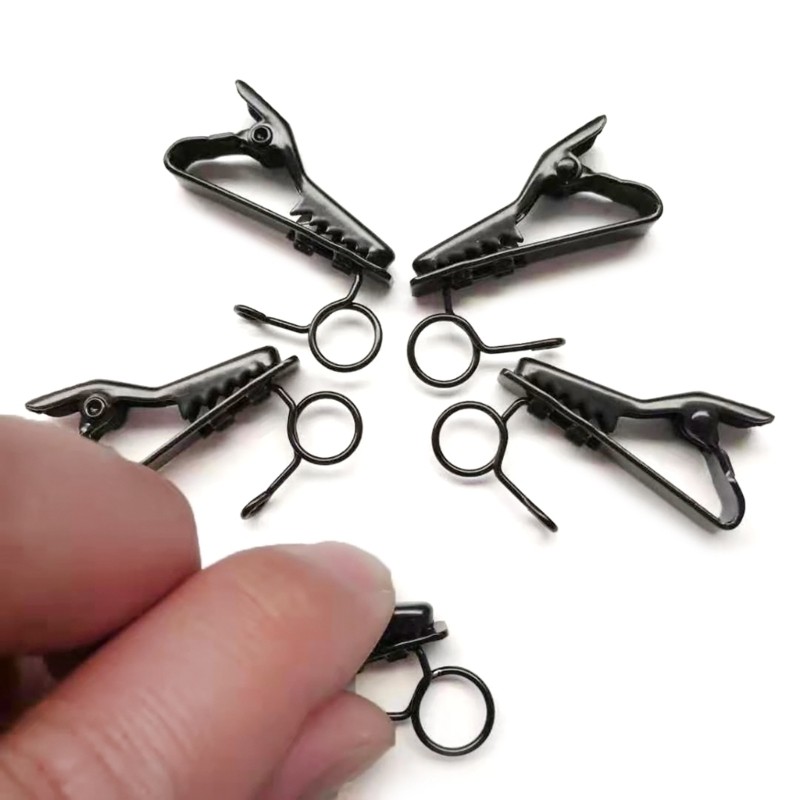 5Pcs/Set Wireless Microphone Clips Lavalier Bag Clamp Metal Microphone Clip