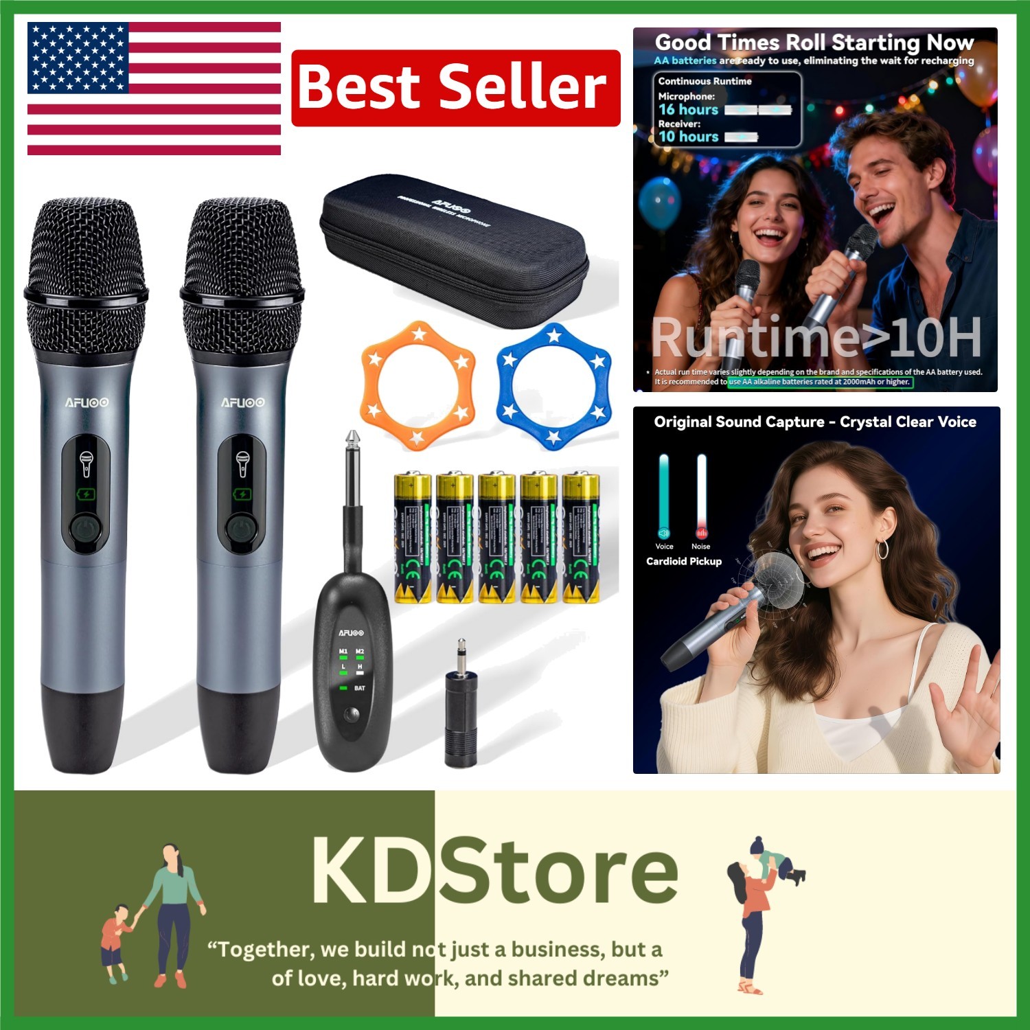 Ultimate Wireless Microphone Set with Durable Metal Design and Noise Reduction