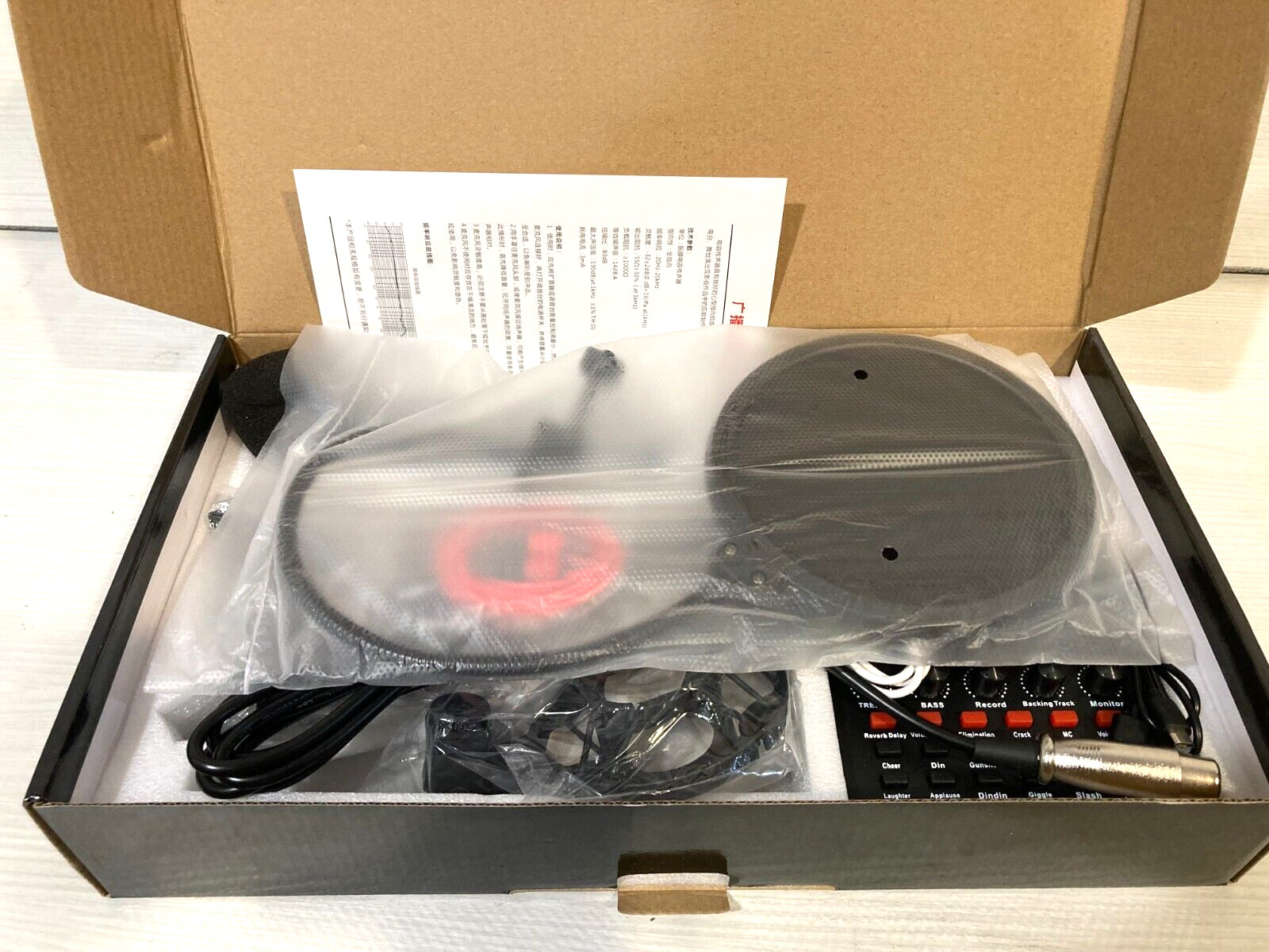 Professional Condenser Microphone Black Bundle One Pack ALPOWL BM800TZ