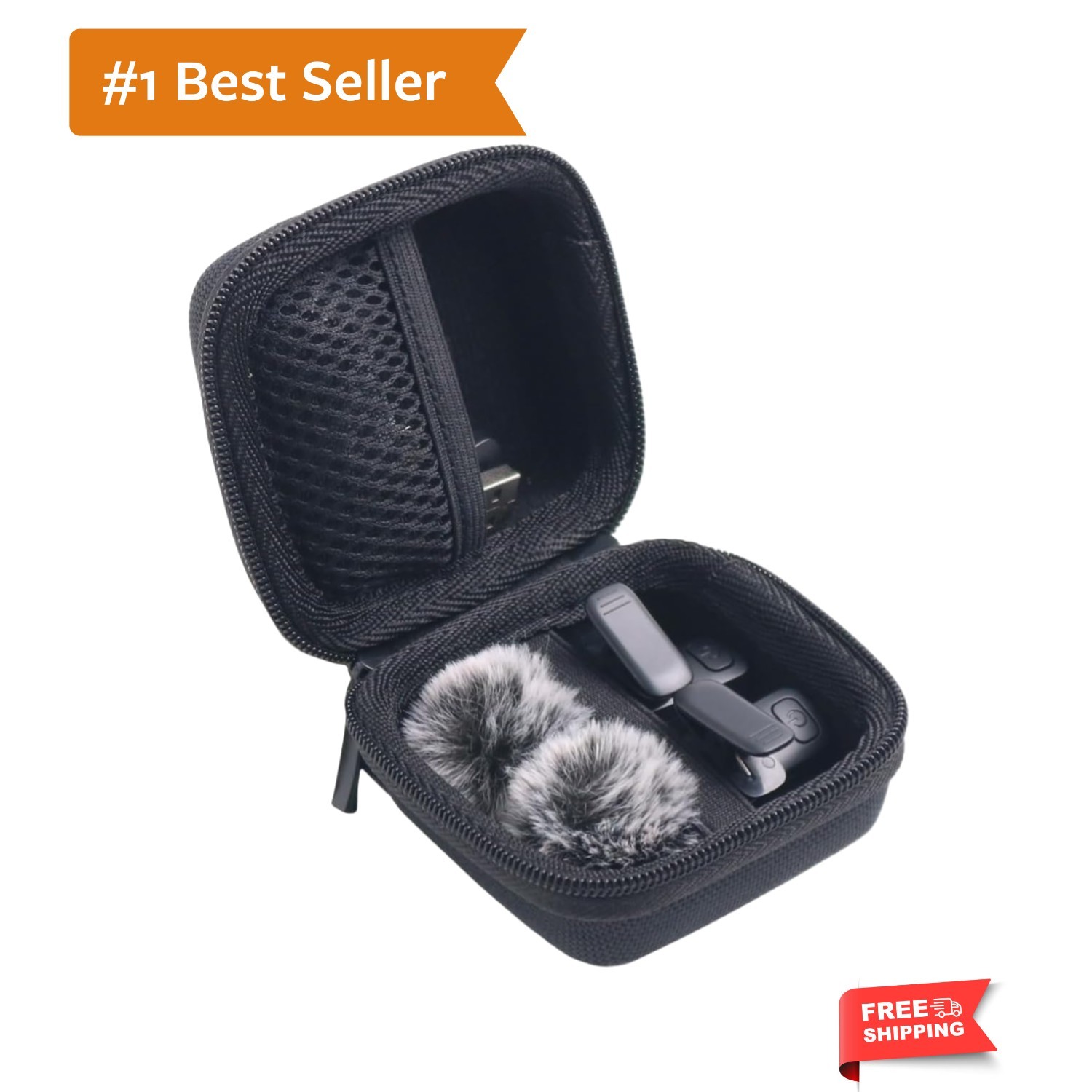 Hard Protective Travel Case Compatible with Wireless Microphones, Boya Wirele…