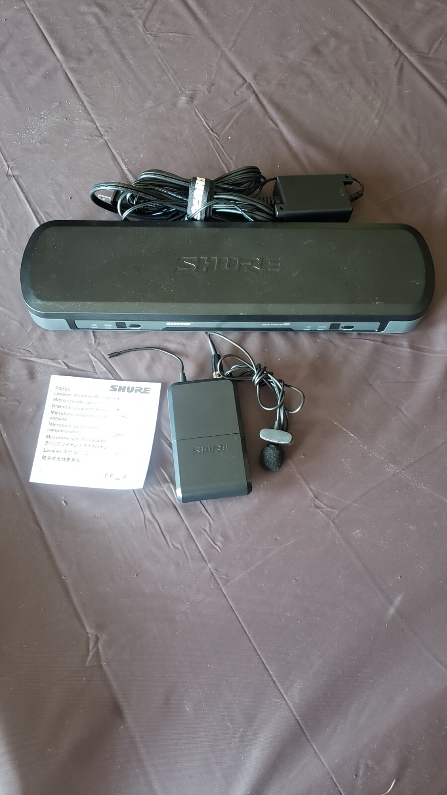 Shure PG88 Wireless Receiver & PG185 Lapel Mic & PG1 Belt pack H7 536-548 mhz
