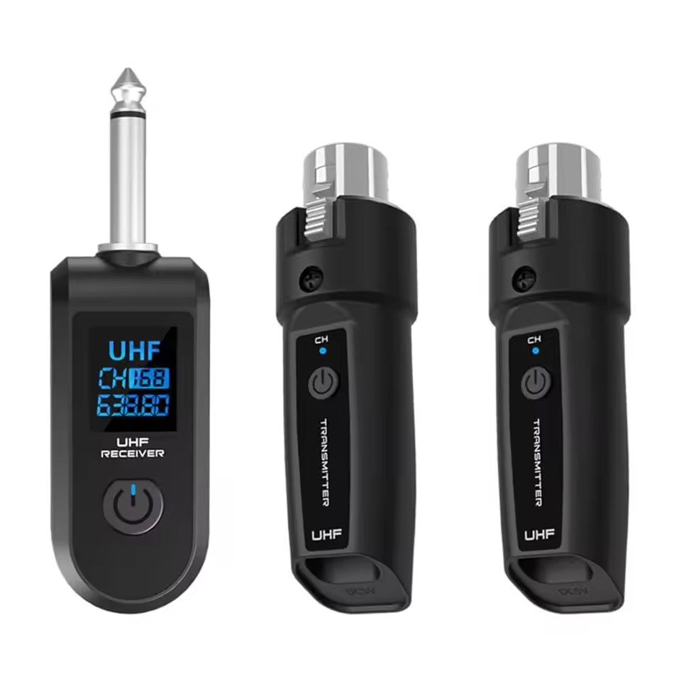 Wireless Microphone Converter XLR Transmitter and Receiver Signal Adapter 2 mic
