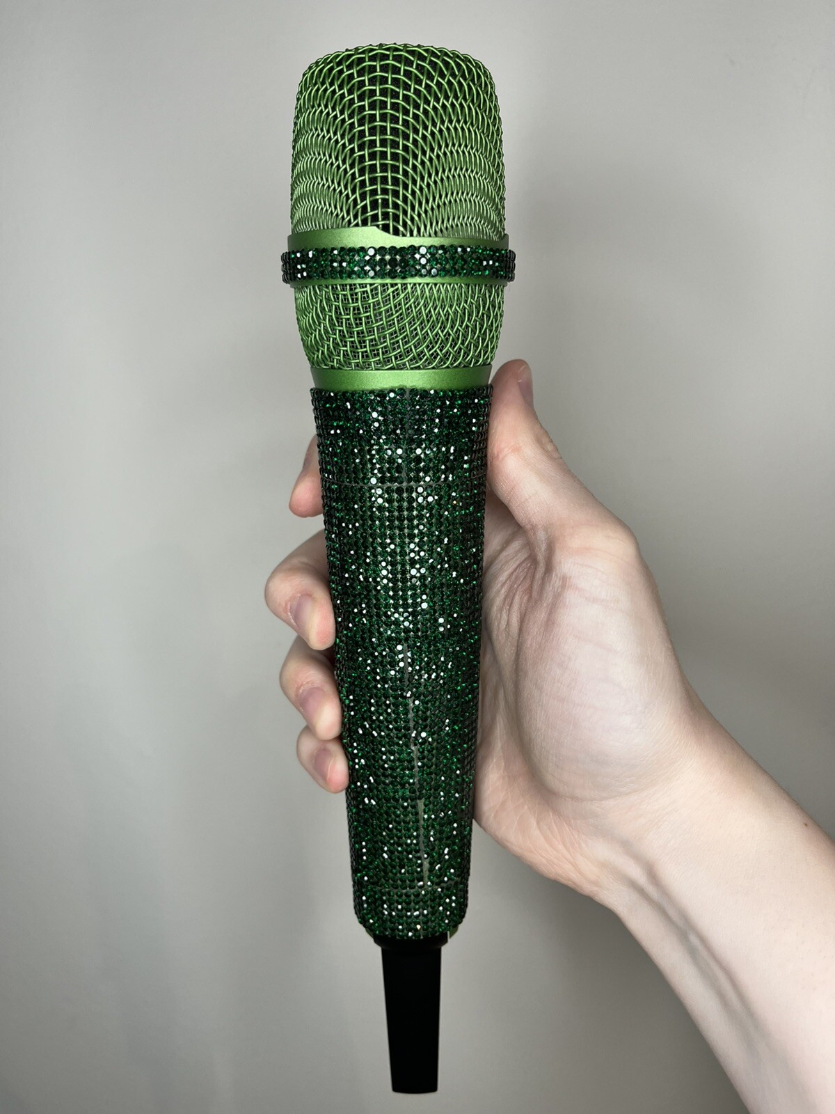Dark Green Rhinestone Wireless Professional Microphone + Receiver System G-MARK