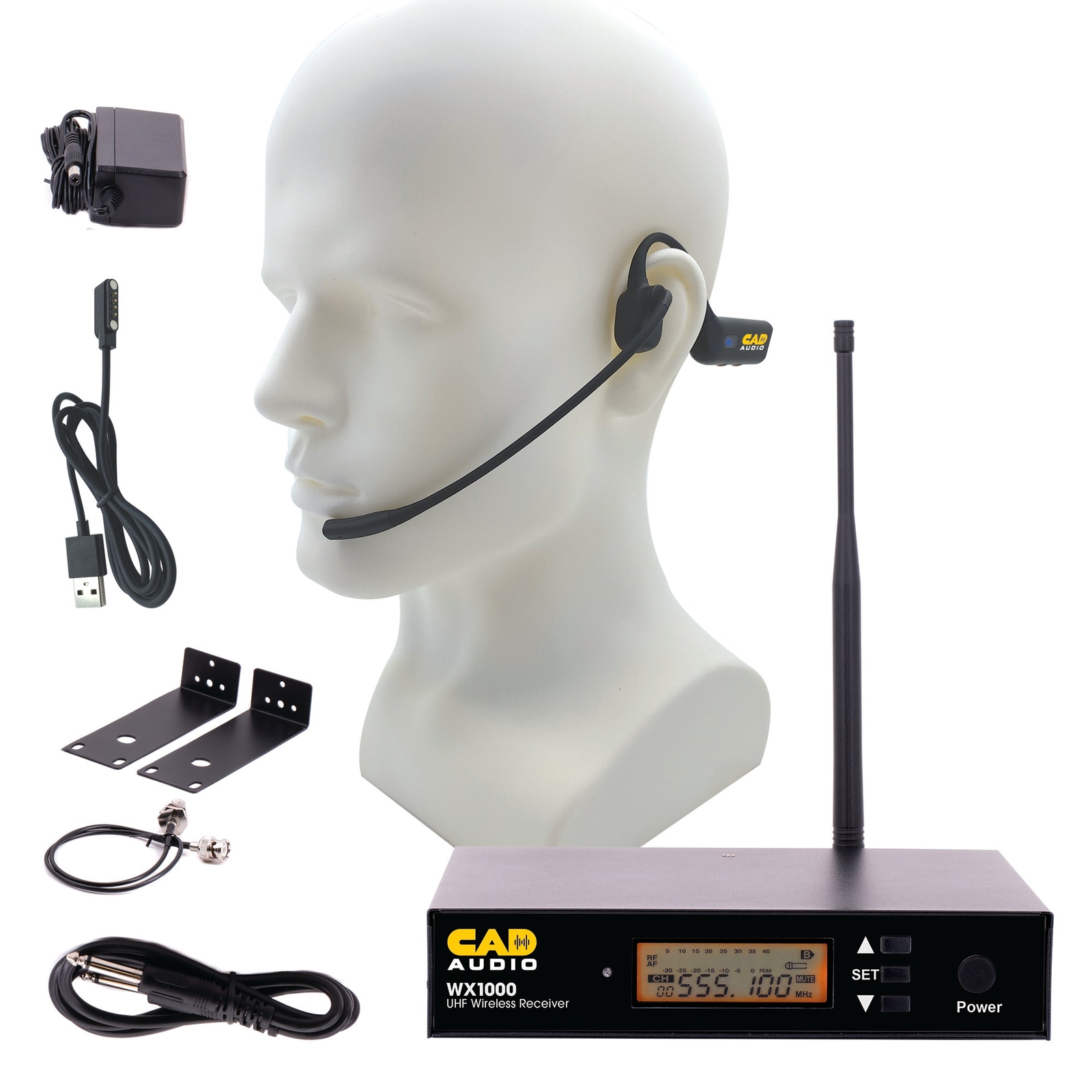CAD Audio WX1000HW UHF Wireless Headworn Microphone System, Frequency Agile