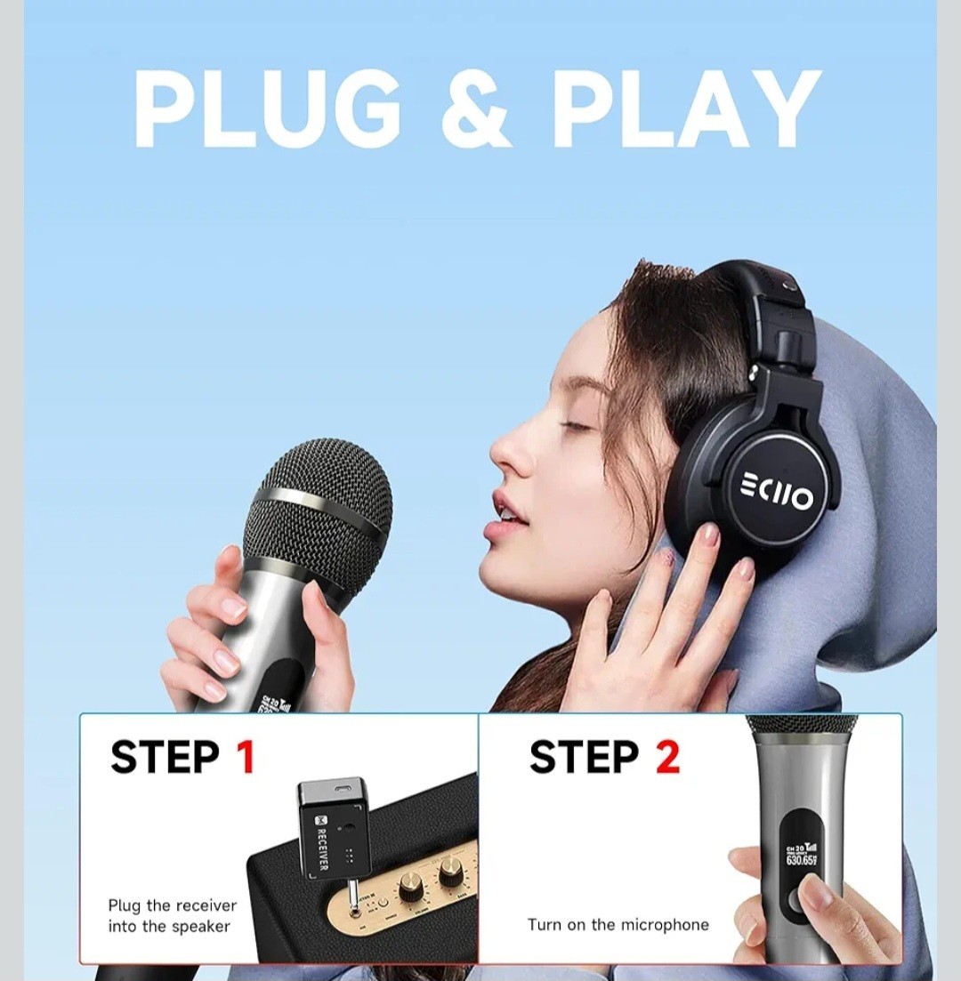 Wireless Microphones, Wireless Microphone with One-To-One Chip Connection, 40H D