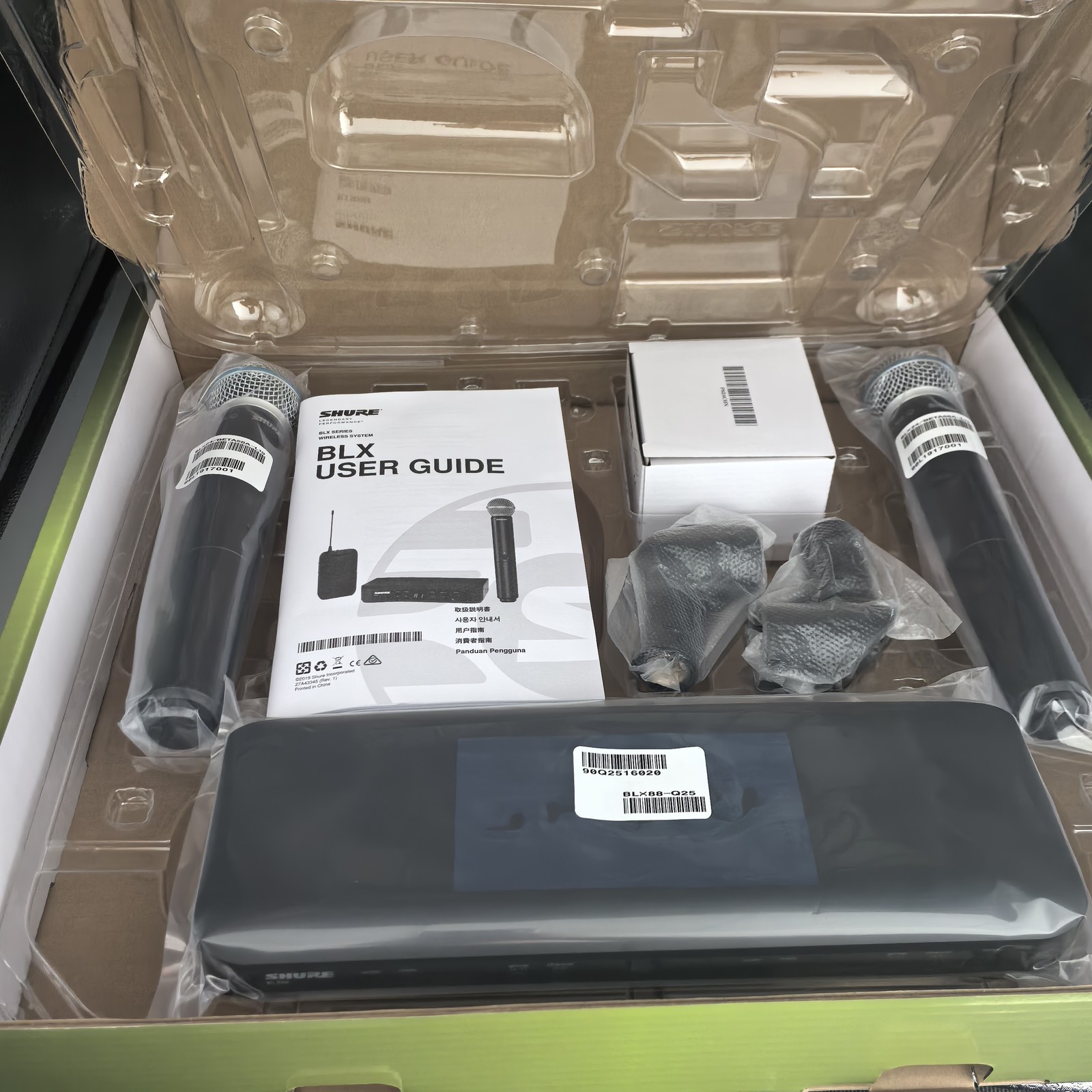 US BLX288-1PBeta58A Handheld Wireless Microphone System Come with2 Microphone H9