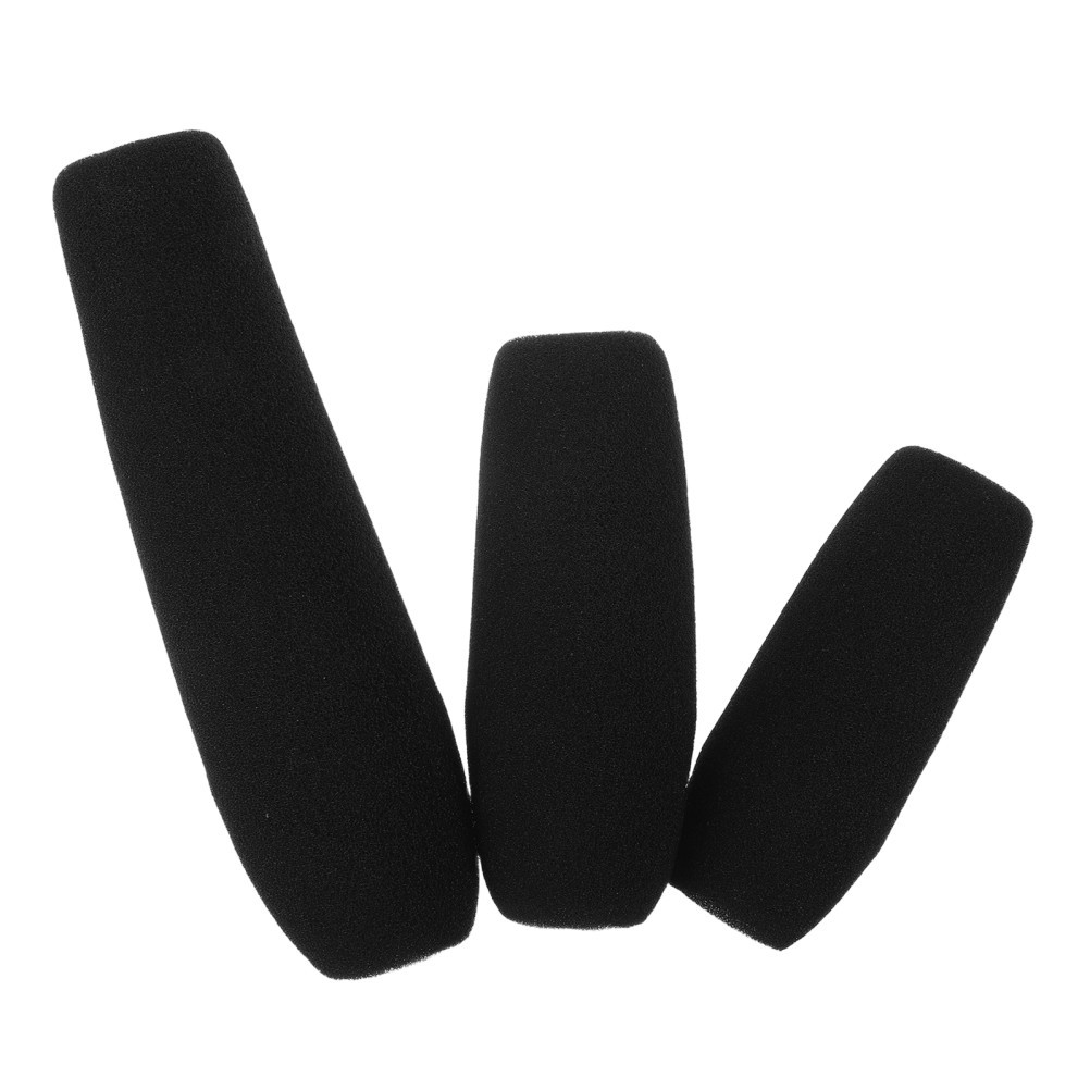 3 Pcs Interview Microphone Sponge Cover Wireless Protector Sleeve