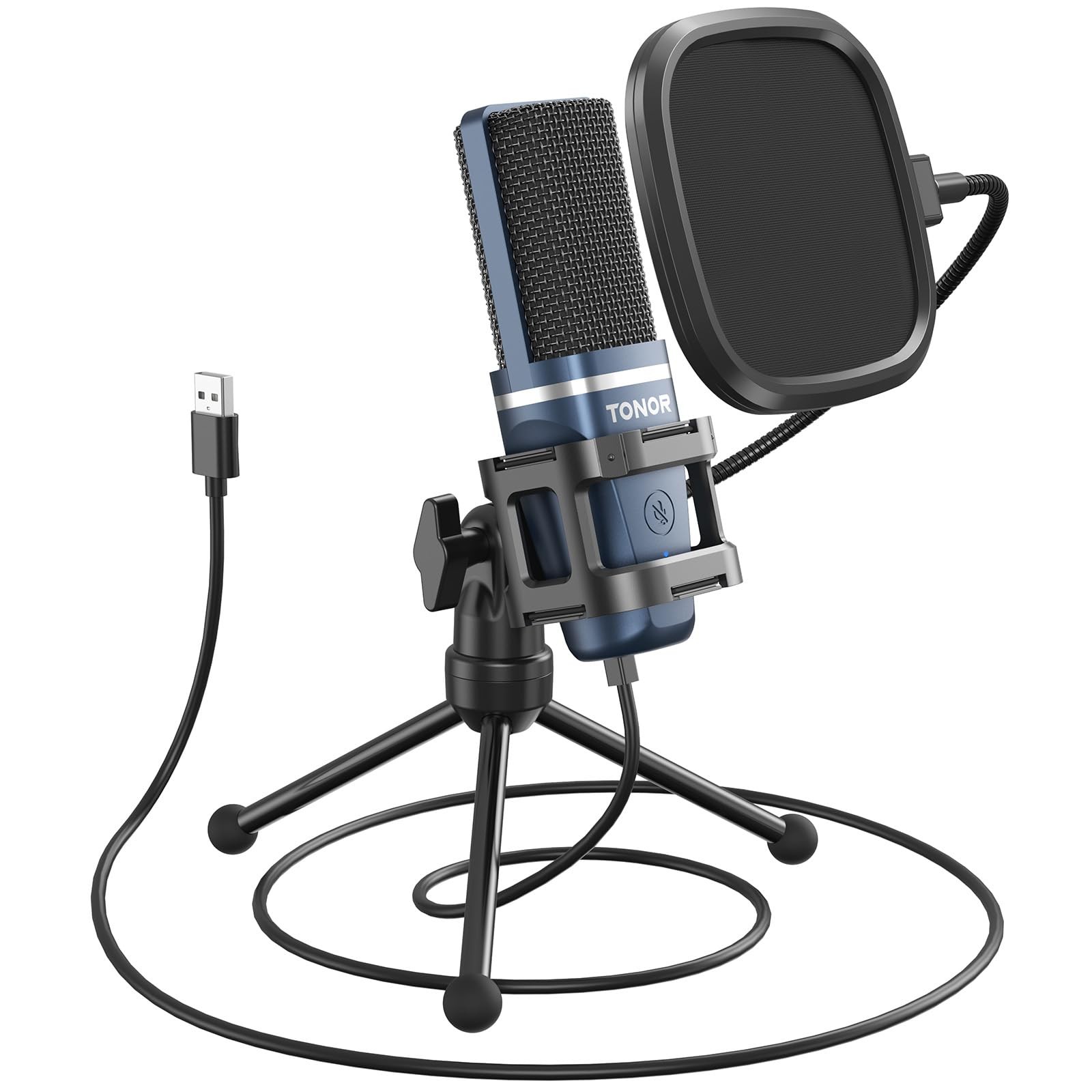 TC-777 Podcast Microphone, USB Computer Microphone, Cardioid Condenser PC Mic…