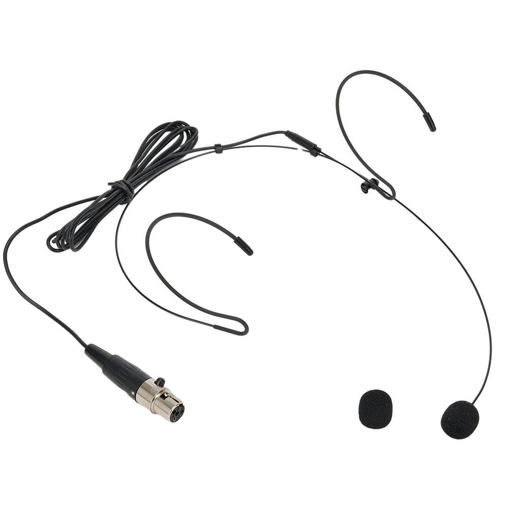 Microphone Cover Headworn – 45db±3db 100-20KHZ Double Earhook Headset Mic