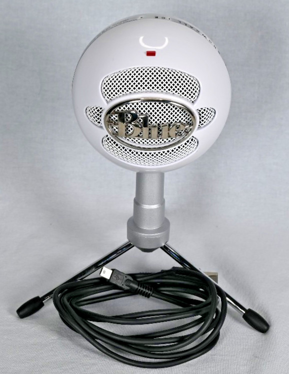 Logitech Blue Snowball Ice Microphone Tripod Stand w/ USB Cable Tested & Works