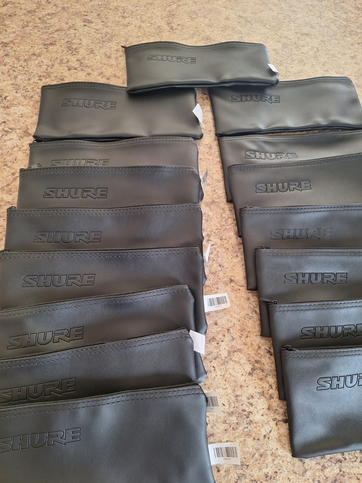 Lot of 16 Shure Microphone Pouches Excellent Unused Condition 95A2313