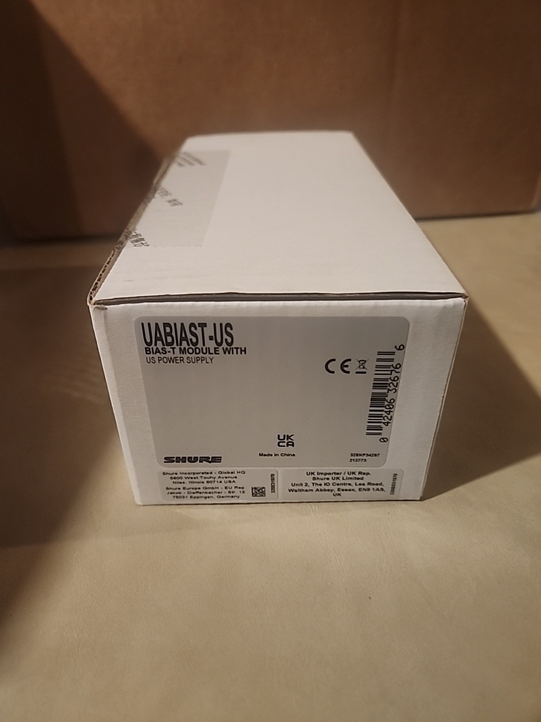 Shure UABIAST-US Bias-T Module In-Line Power Adapter w/ Power Supply -Free Frt