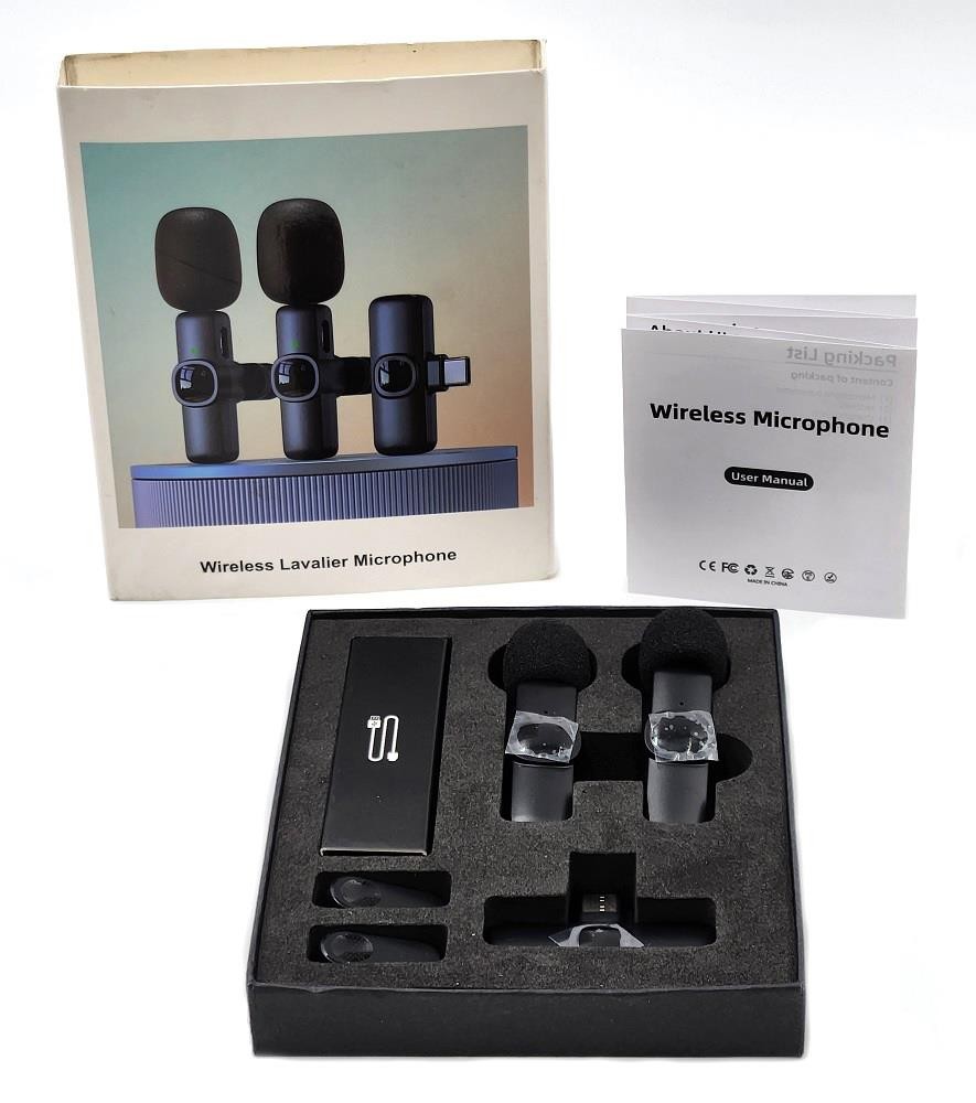 New Wireless Lavalier Microphone Type-C Wireless Lapel Mic (1-to-2)