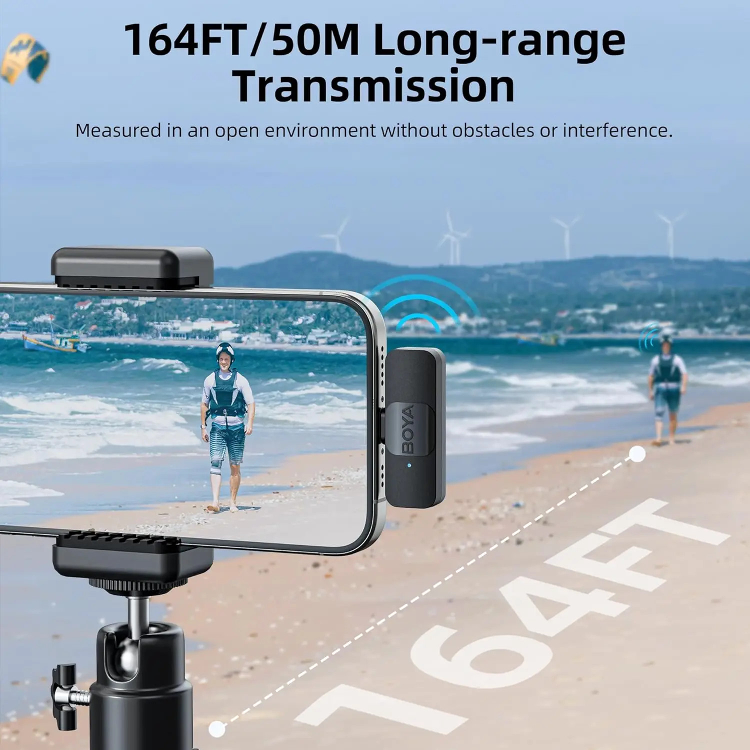 BOYA BY-V10 V20 V1 V2 Wireless Lavalier Microphone for Android USB-C Smartphones