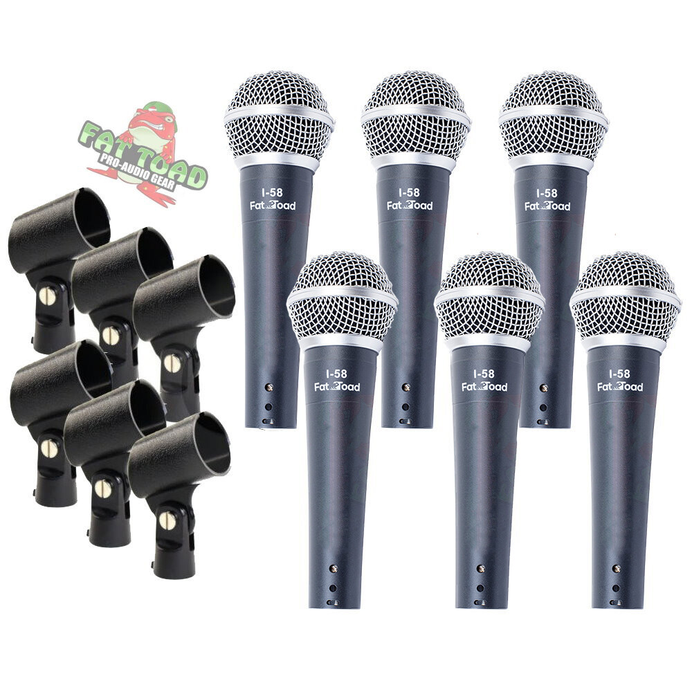 Dynamic Vocal Microphones 6 PACK – Stage Singing Music Recording Home Studio Mic
