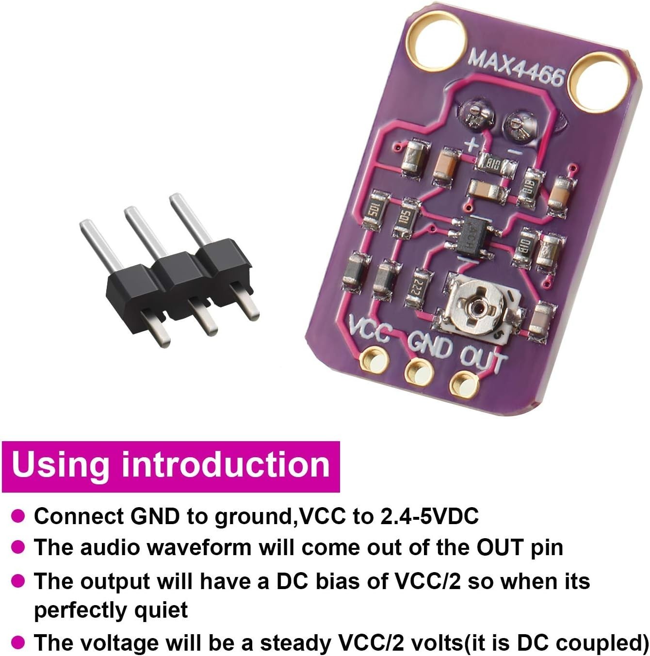 10 Pieces Electret Microphone Amplifier Adjustable Module Microphone Preampli…