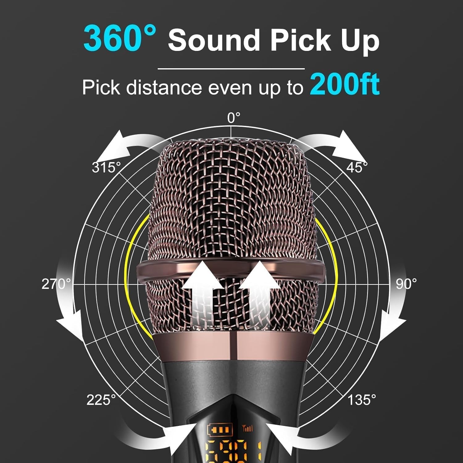 Rechargeable Handheld Wireless Microphone System – Perfect for Karaoke & Parties