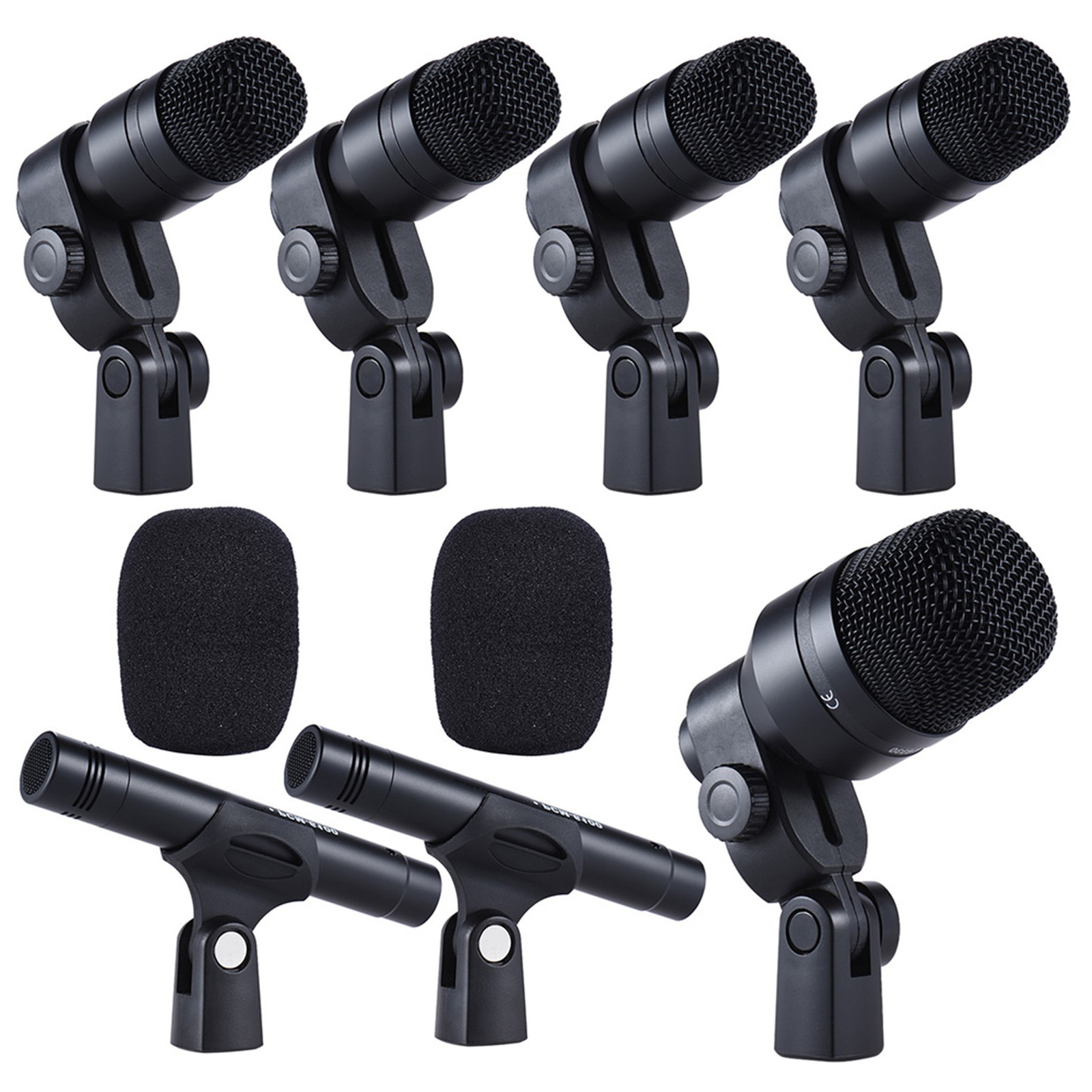 DMS-D7 Professional Musical Instruments Drum Set Wired Microphone Mic Kit W BUMQ