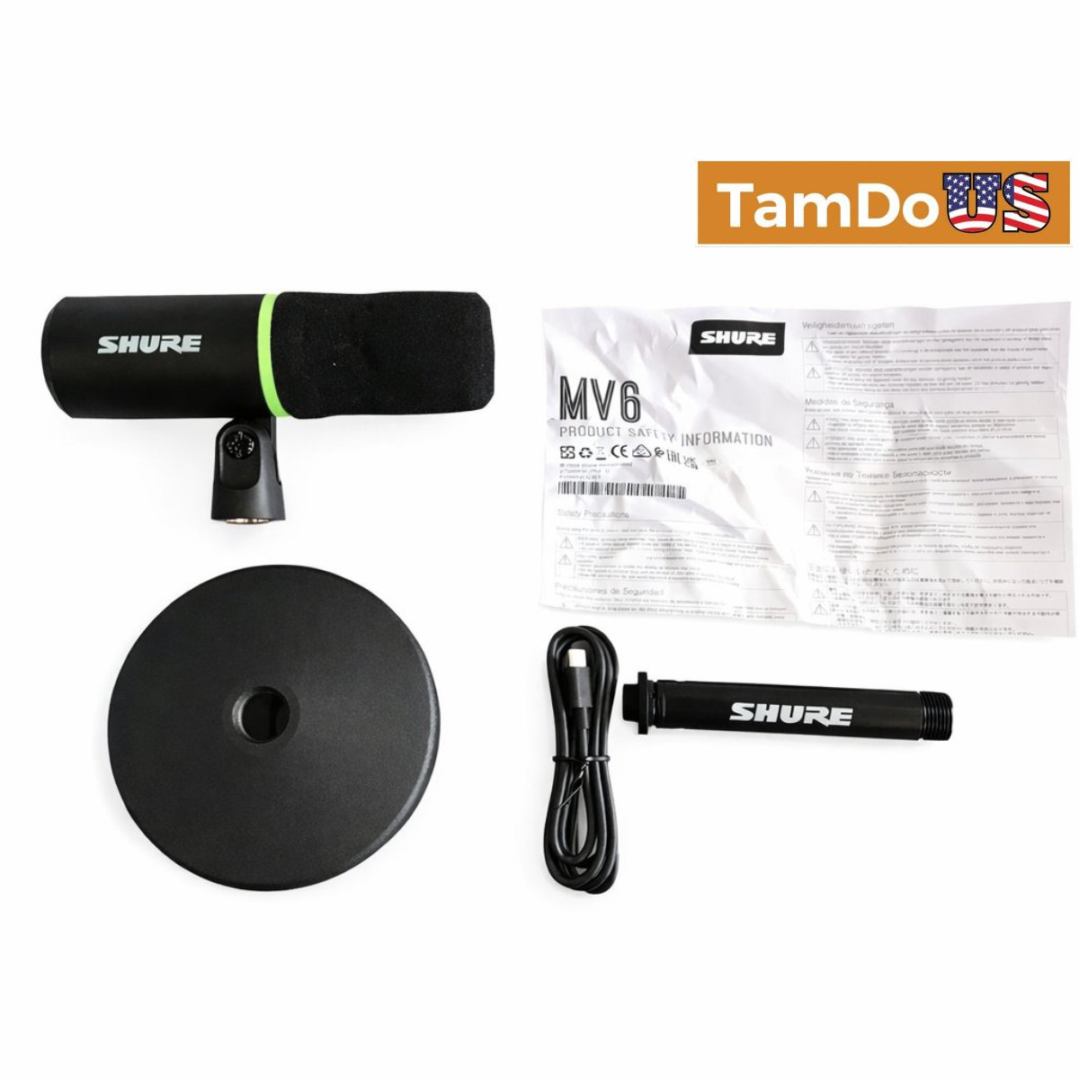 Shure MV6 USB Gaming Microphone – Dynamic Cardioid – Noise Isolation – Black