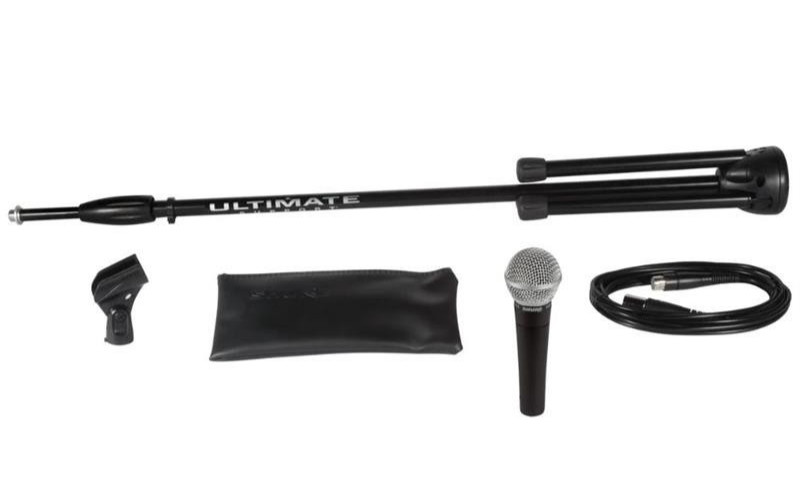 Shure SM58-CN BTS Stage Performance Kit with Mic, Cable & Stand for Live