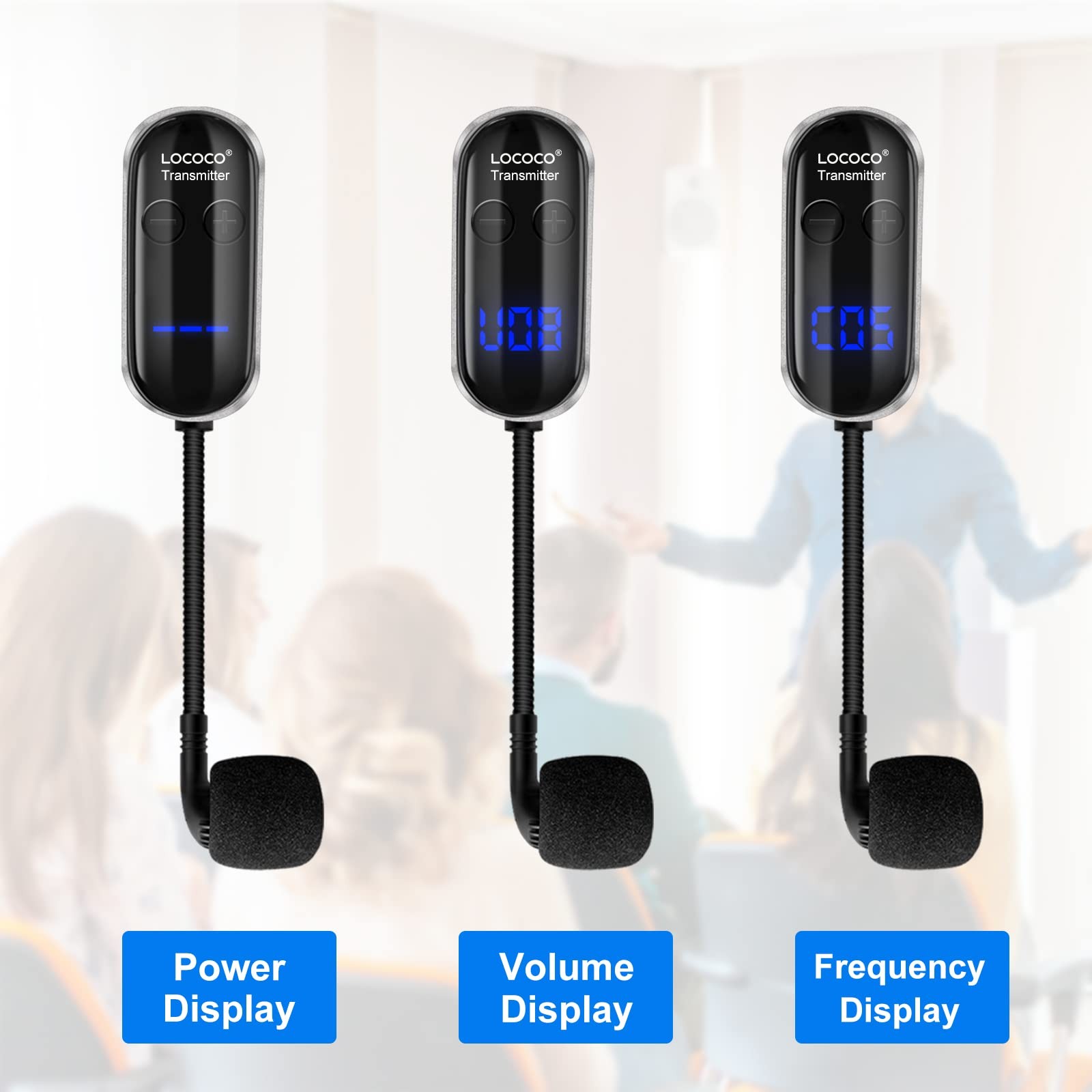 UHF Wireless Headset Microphone System: Mic Headset – LED Digital Display, He…