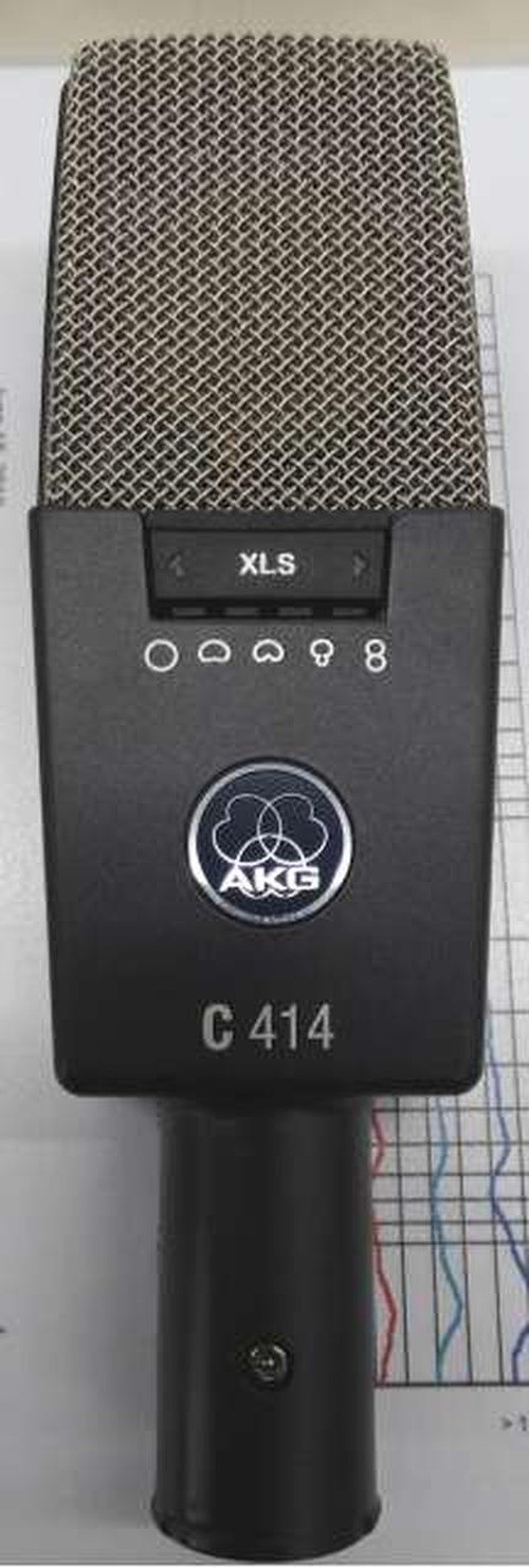 AKG C414 XLS Multi-Pattern Condenser Microphone w/ Case Shockmount Tested