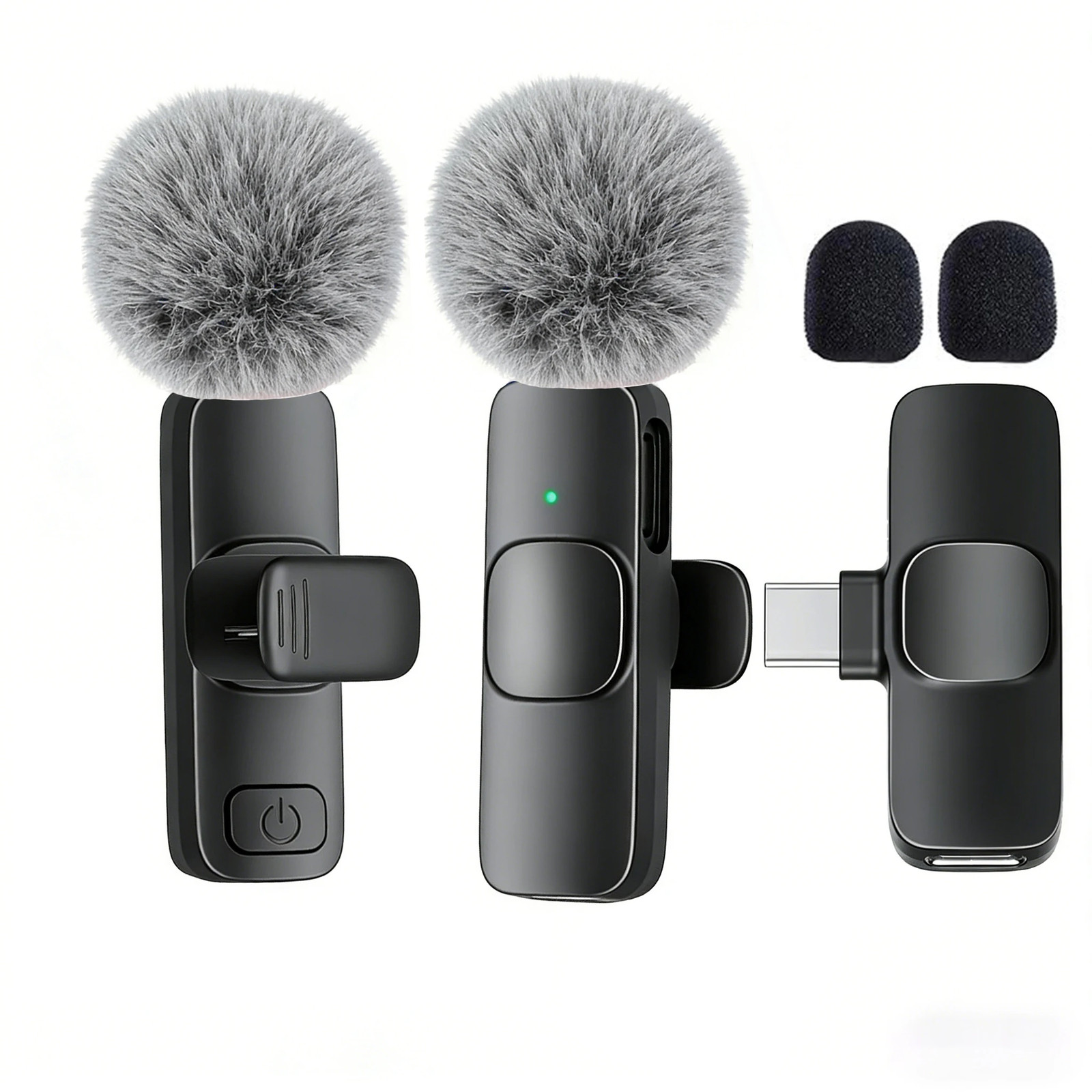 Type-C Port Professional Wireless Lavalier Microphone for Smartphones, Computers
