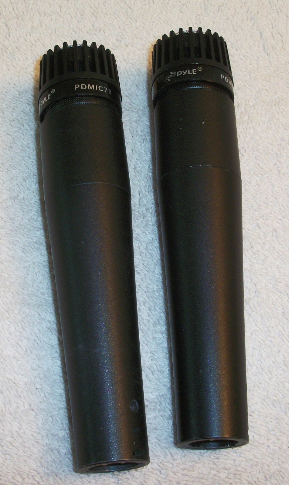 (2) Pyle PDMIC78 Dynamic Microphones w/ Lo-Z Cables & Stand Holders SM57 Clone