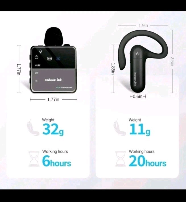 IndoorLink Lavalier Whisper Wireless Tour Guide System- New